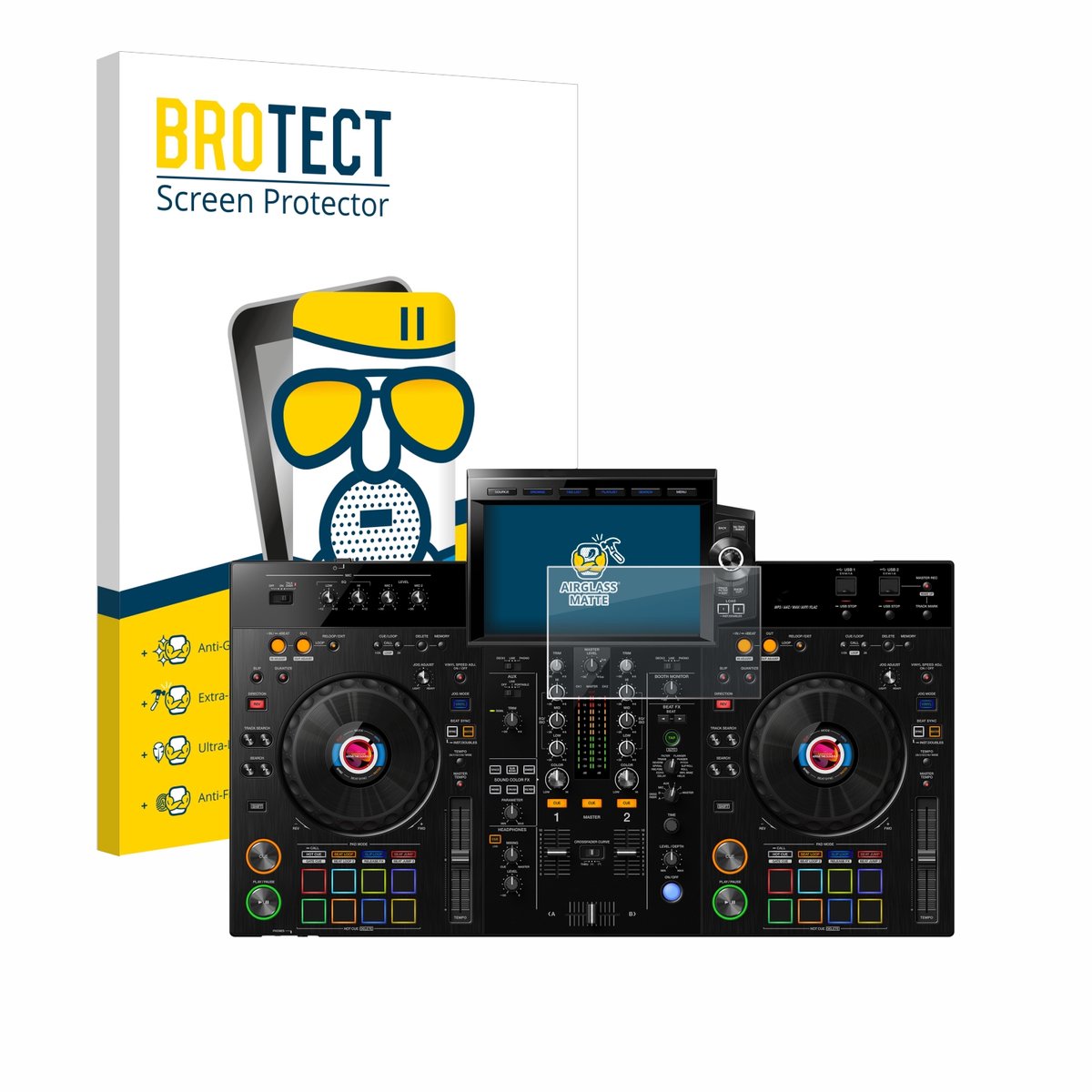 BROTECT - Screenprotector voor Pioneer XDJ-RX3 - Folie Beschermfolie Beschermglas matte