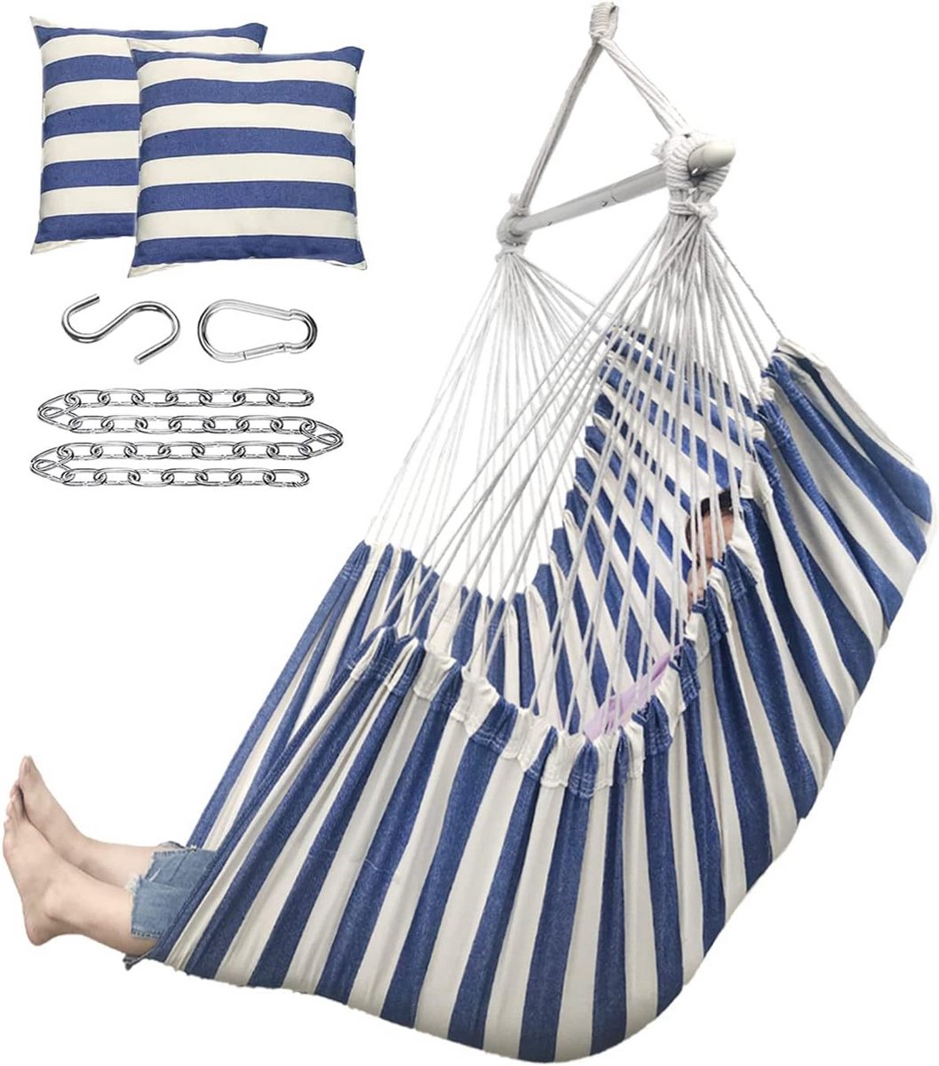 XXL Hangmat Stoel Schommel - Ruim & Heavy Duty - Maximaal 317 kg Draagvermogen