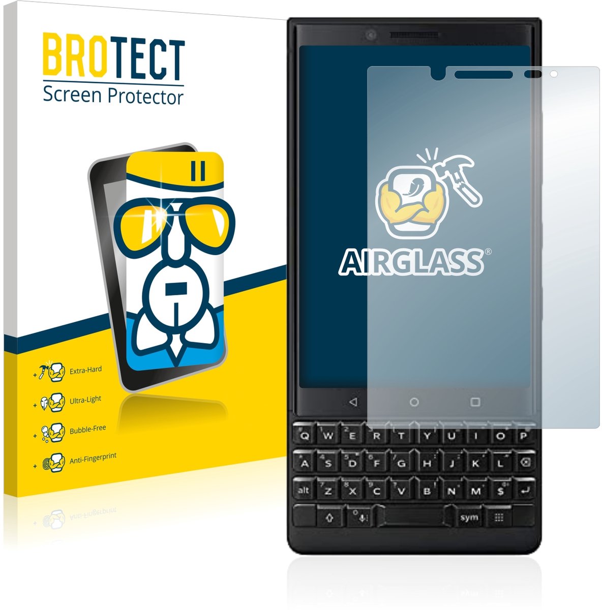 Screenprotector voor BlackBerry Key2 (Dual Sim) Beschermglas transparant