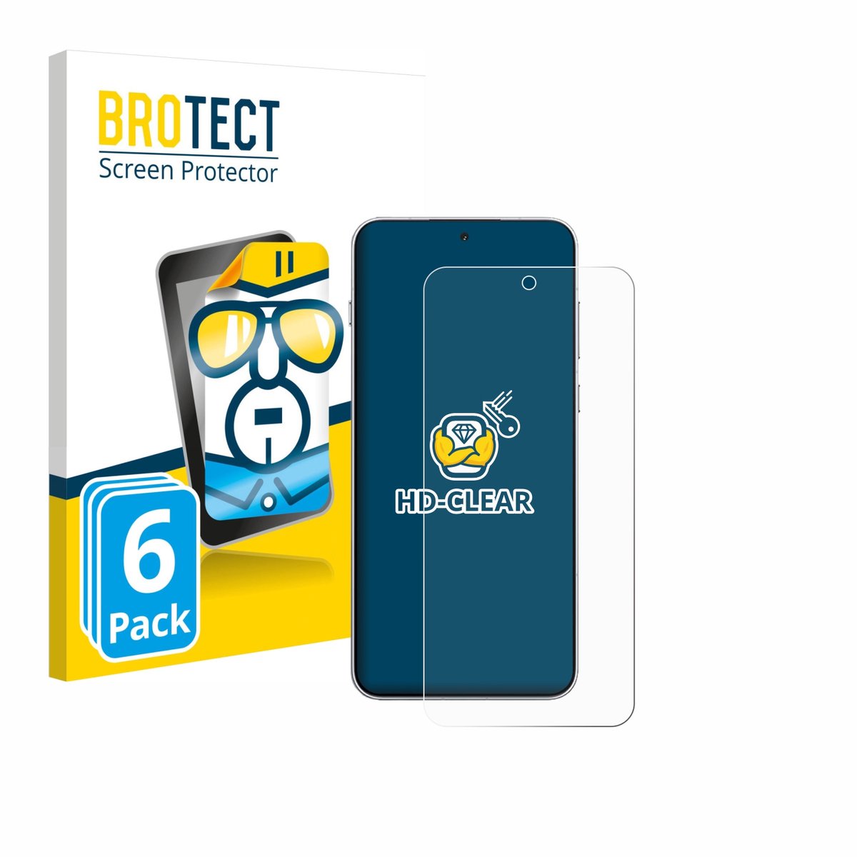 BROTECT - Screenprotector voor OnePlus Ace 6 - Folie Beschermfolie transparant 6 Stuks
