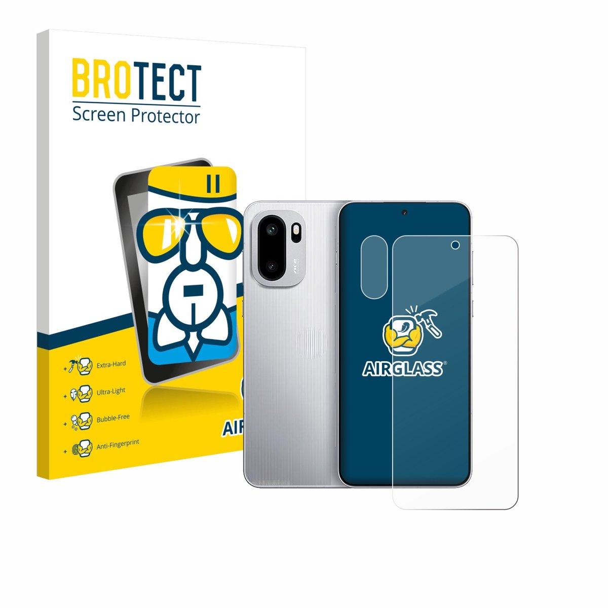 Screenprotector voor OnePlus Ace 6 (Voor+Camera) Beschermglas transparant