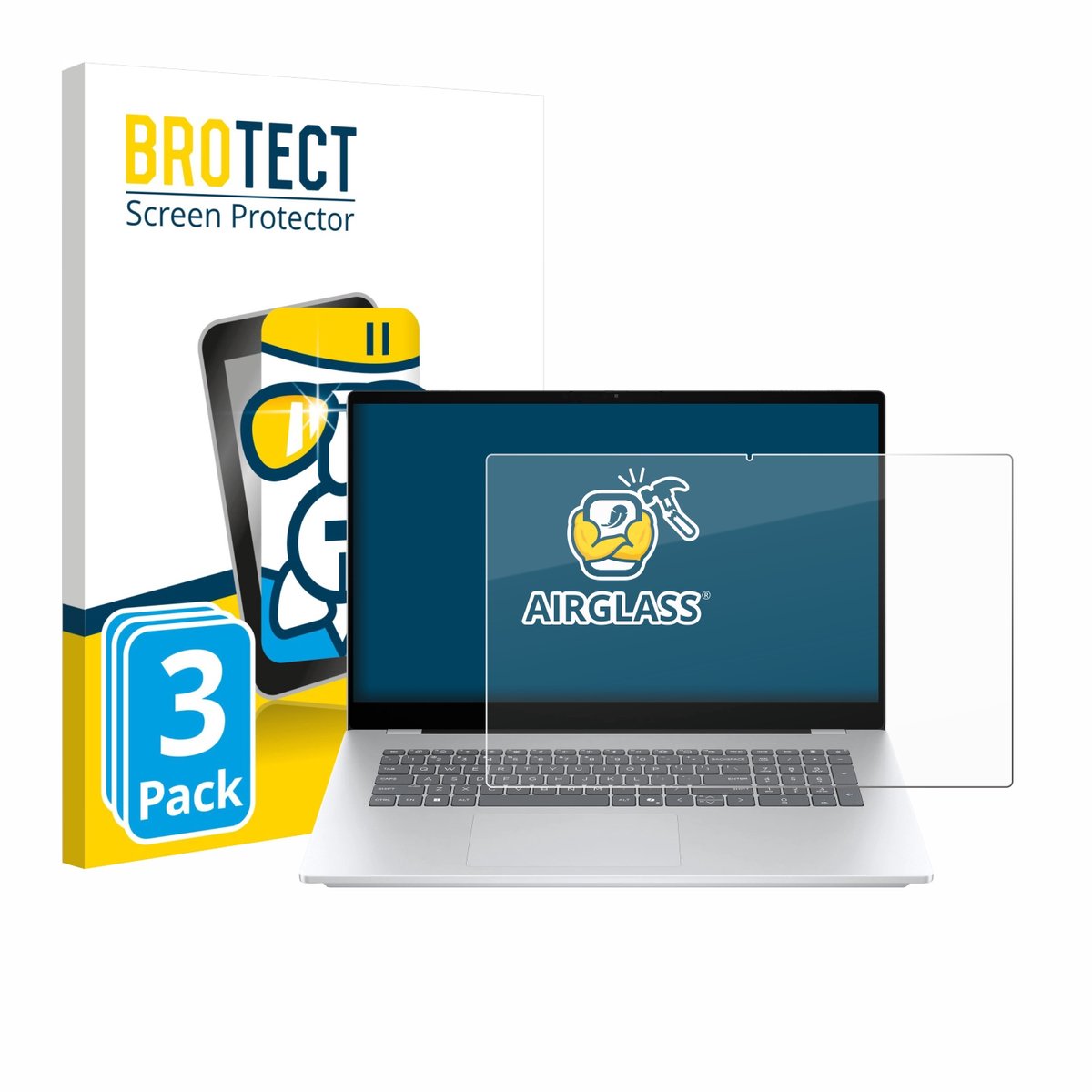 Screenprotector 3 Stuks voor HP OmniBook 7 17-dc Beschermglas transparant