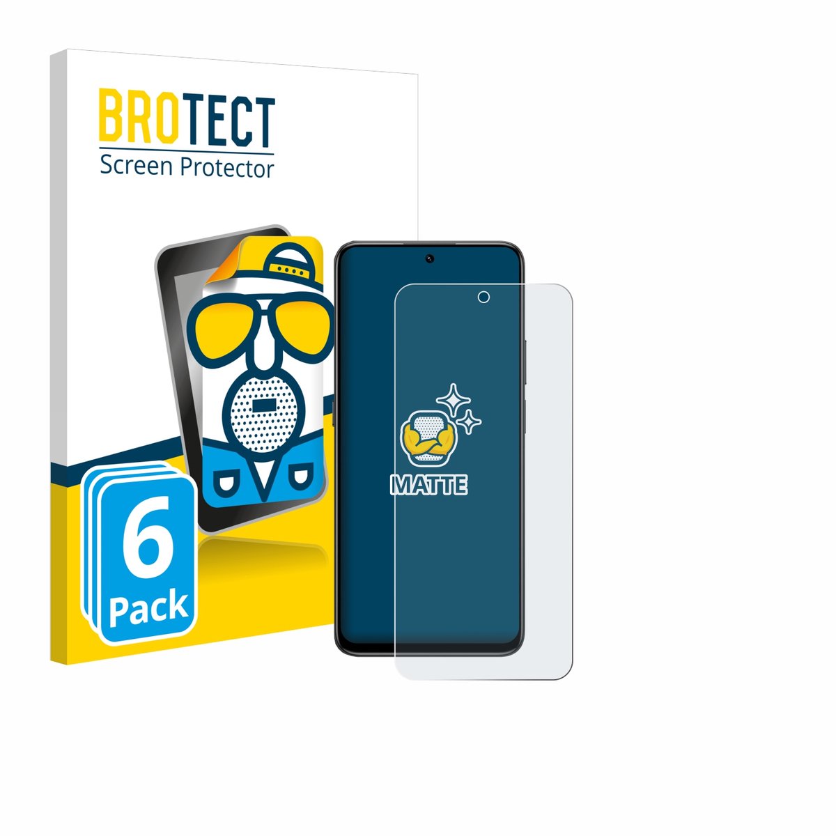 BROTECT - Screenprotector voor Honor 400 Smart 4G - Folie Beschermfolie matte 6 Stuks