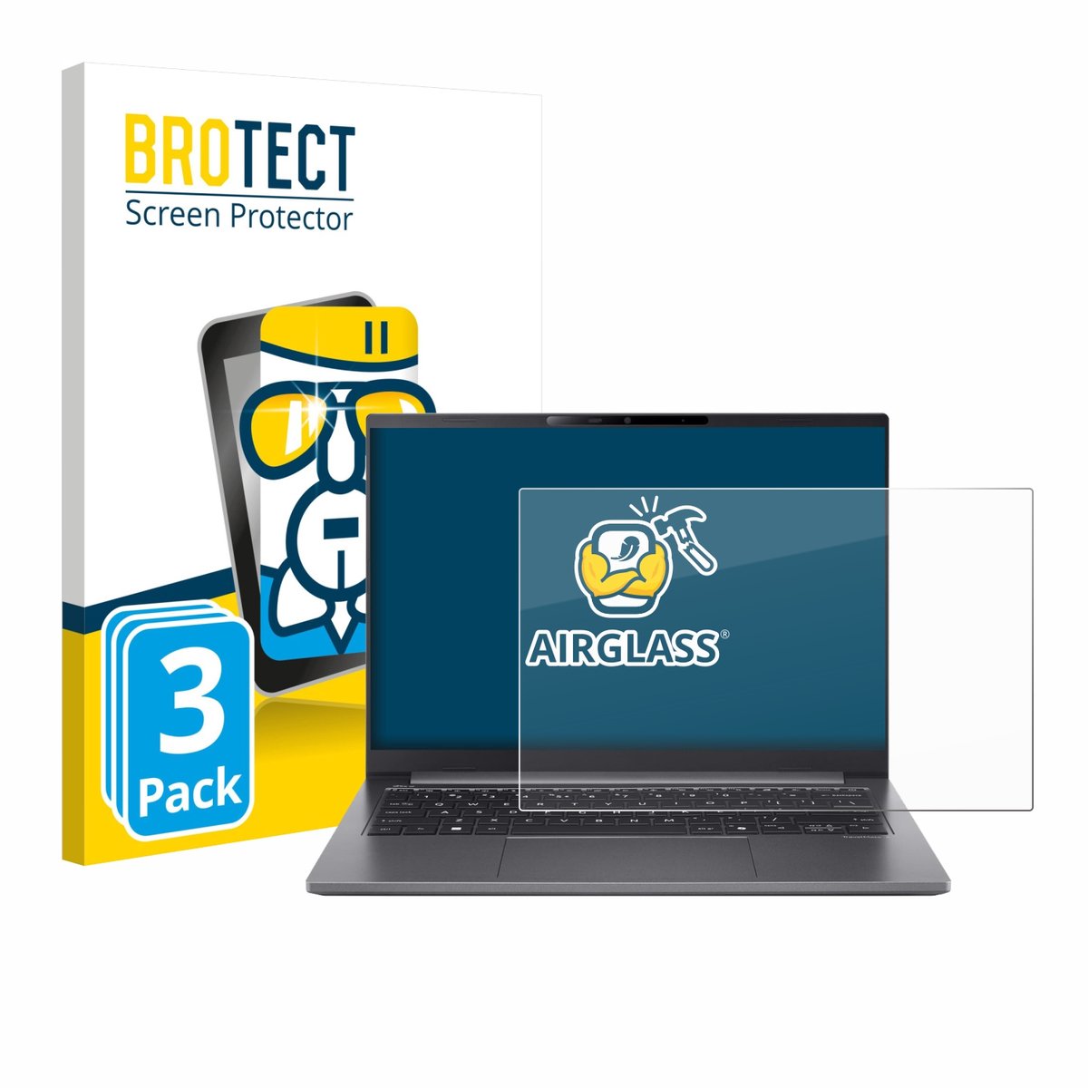 Screenprotector 3 Stuks voor Acer TravelMate X4 AI TMX414-51 Beschermglas transparant