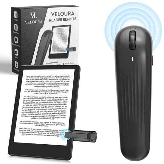 Veloura - E-Reader draadloze Paginadraaier - e reader - stille bediening - Accessoires - Geschikt voor Kobo Kindle Boox Ereader - Page Turner