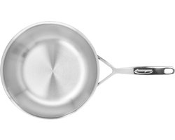 Demeyere 5-Plus RVS Conische Sauspan Met Deksel 24 cm - Roestvrijstalen Conische Sauteuse 3,25 L - Geschikt Voor Alle Warmtebronnen Inclusief Inductie - Duurzaam - Volledig PFAS- PFOA- en PTFE-vrij
