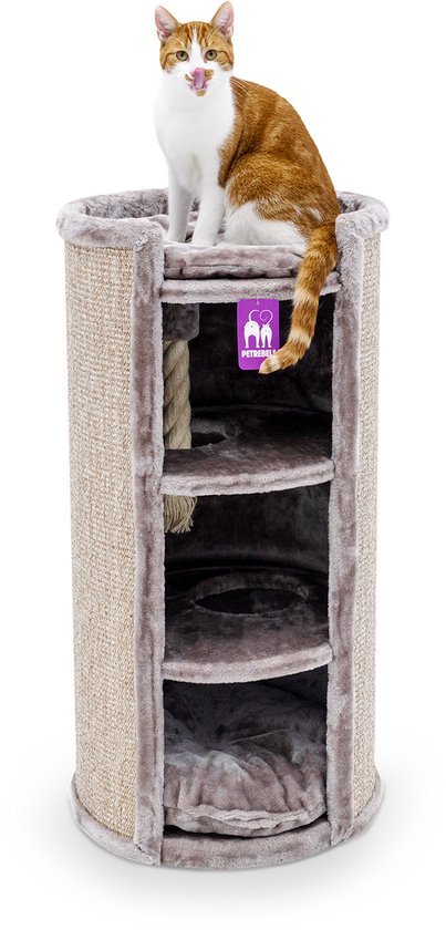 Petrebels Superdome 100 Krabton voor katten - Cappuccino - 49 x 49 x 100 cm
