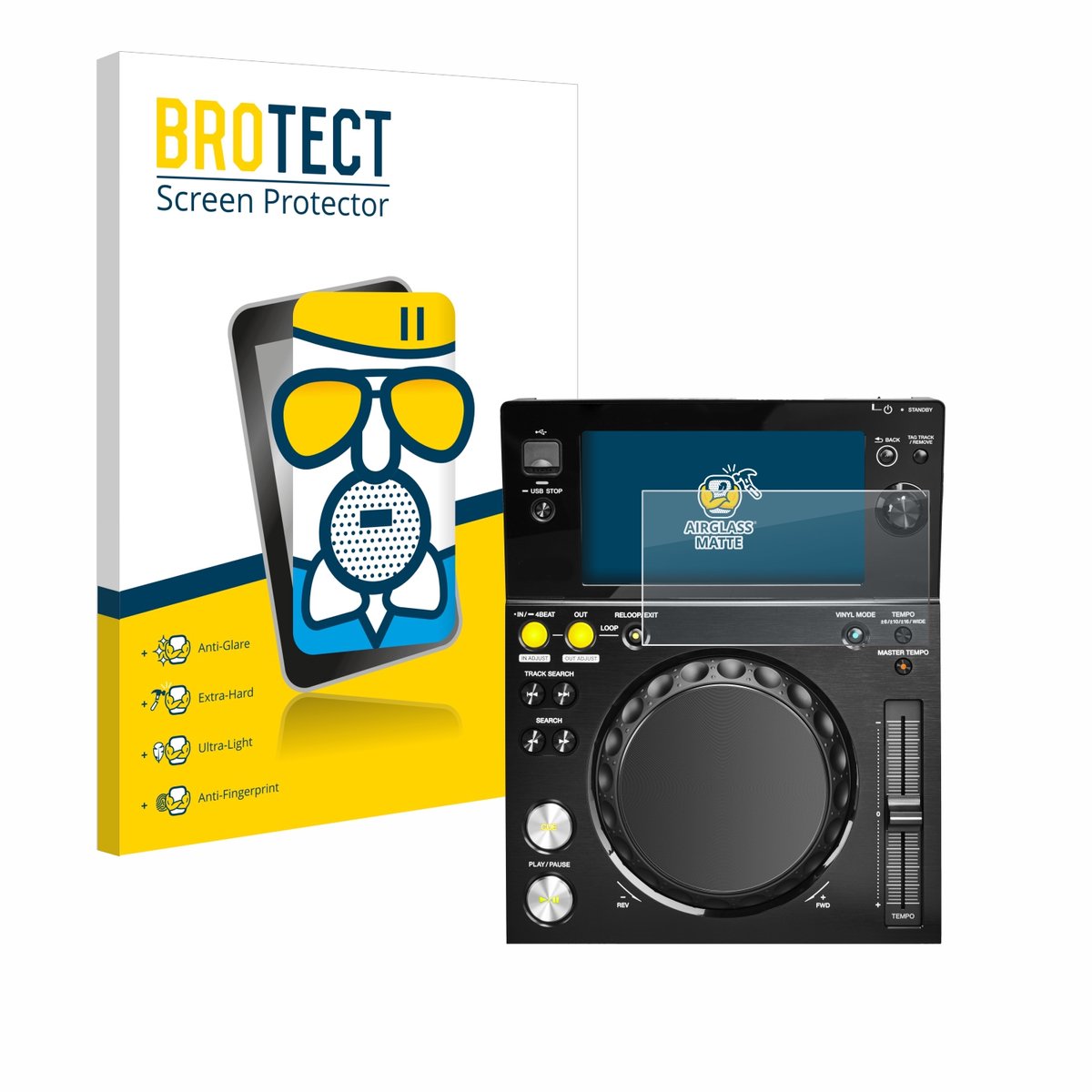 BROTECT - Screenprotector voor Pioneer XDJ -700 - Folie Beschermfolie Beschermglas matte