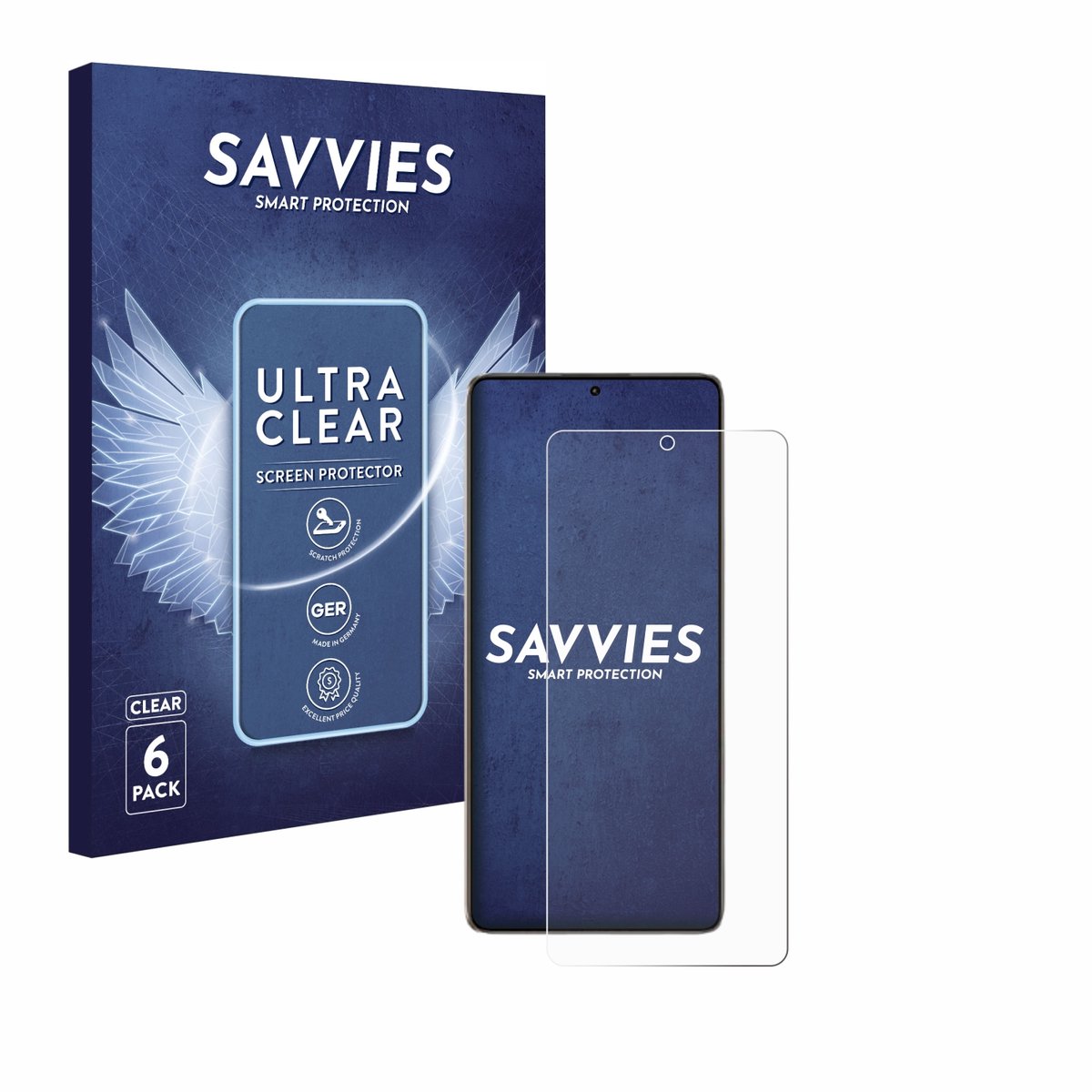 Savvies - Screenprotector voor Xiaomi Poco F6 - Folie Beschermfolie transparant 6 Stuks