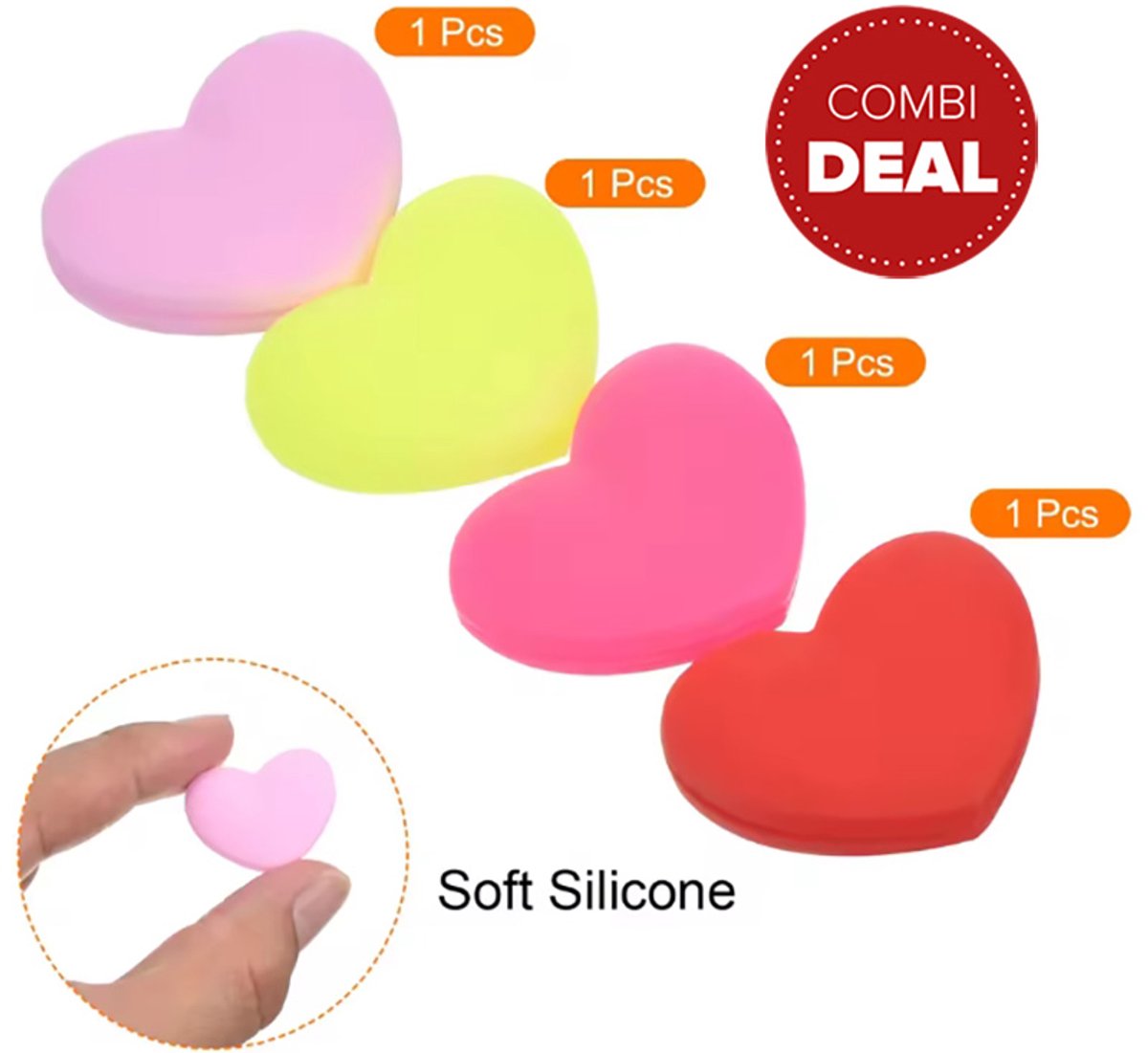 Actie4you® - Tennis Racket demper – Trillingsdemper - Vibration Dampeners – Tennis Demper - 4 Stuks - Combi Kleur Hartjes