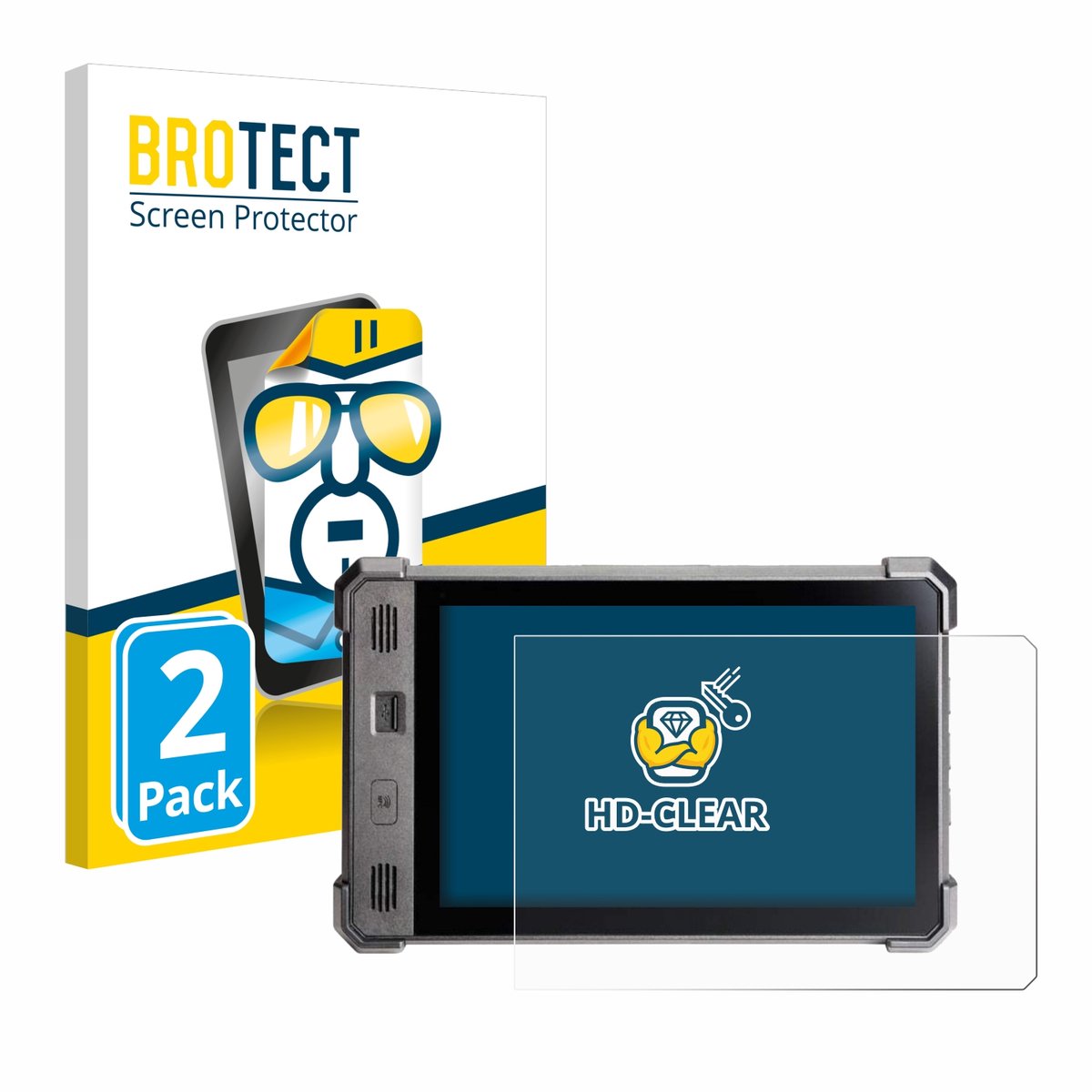 BROTECT - Screenprotector voor Trimble TD540 - Folie Beschermfolie transparant 2 Stuks