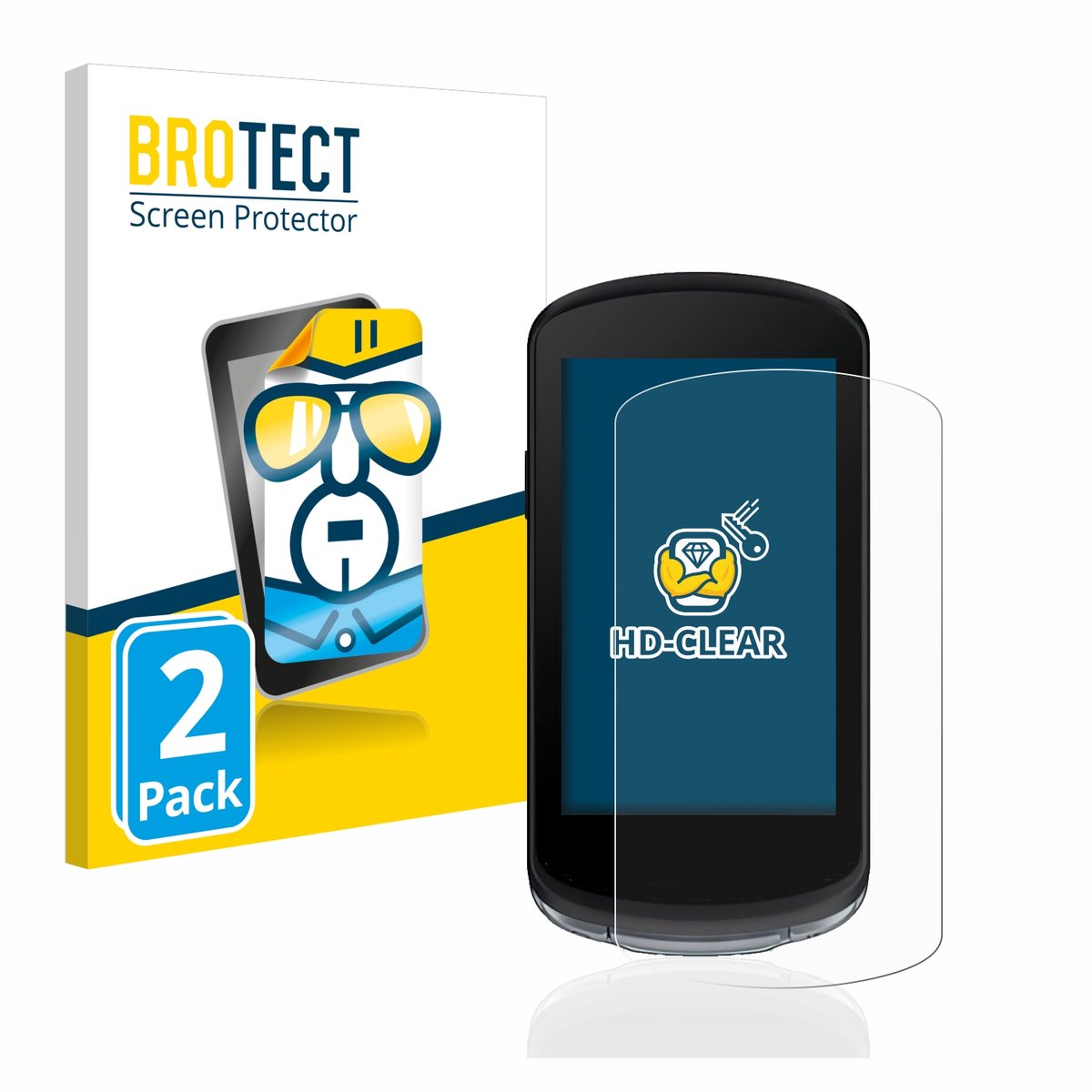 BROTECT - Screenprotector voor Garmin Edge 1040 - Folie Beschermfolie transparant 2 Stuks