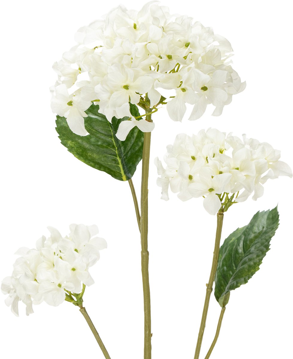 Viana Kunstmatige hortensiabloem voor een elegant, modern interieur, 80 cm wit