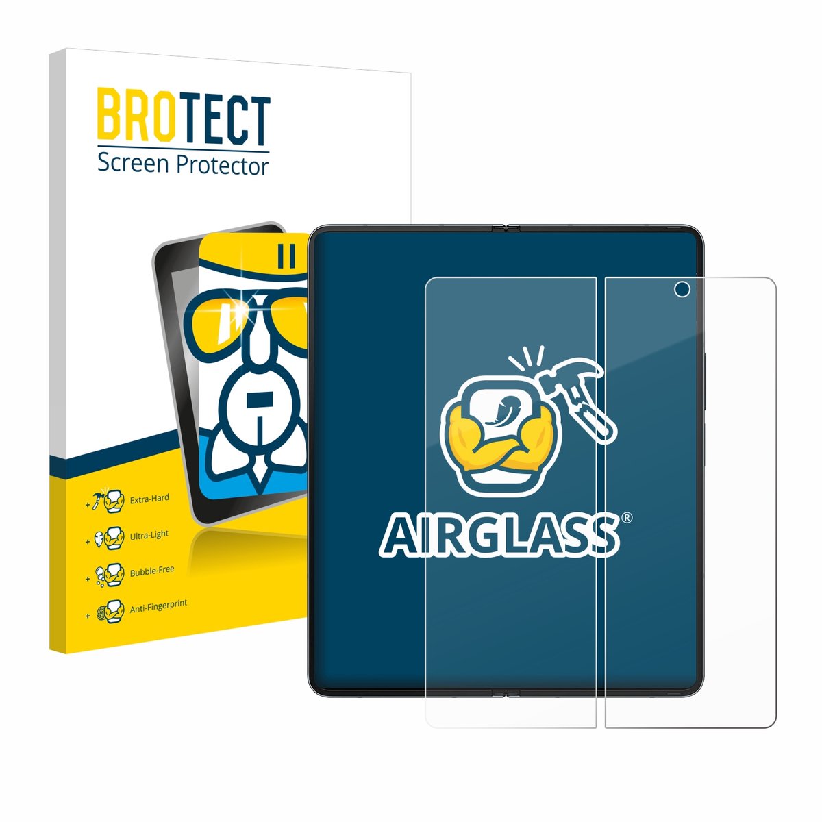 Screenprotector voor Samsung Galaxy Z Fold 4 (Inner display) Beschermglas transparant