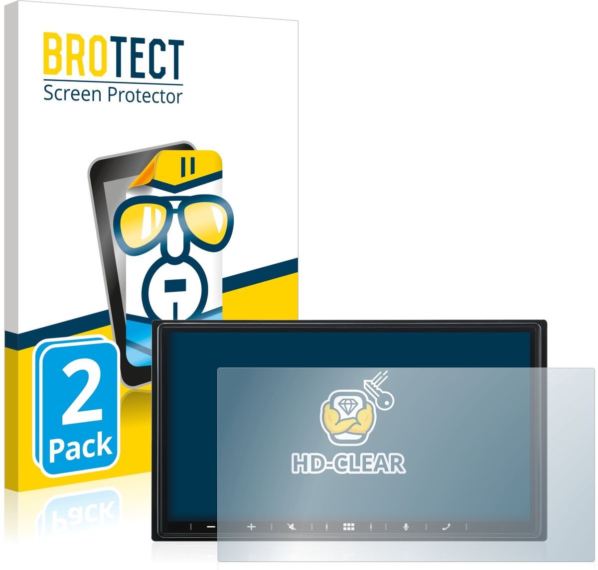 BROTECT - Screenprotector voor Alpine iLX-W690D - Folie Beschermfolie transparant 2 Stuks