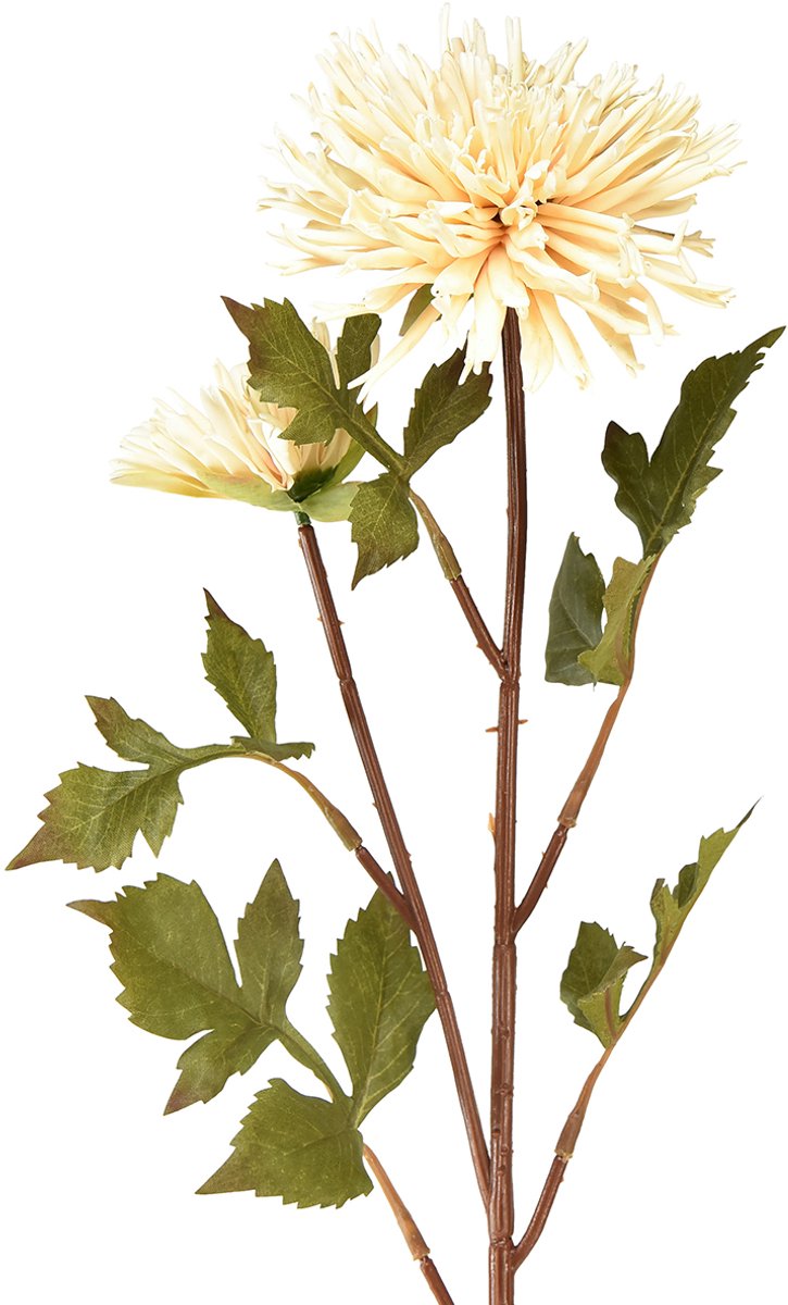 Viana Chrysant crème kunstbloem met 2 bloemen L70cm Beige