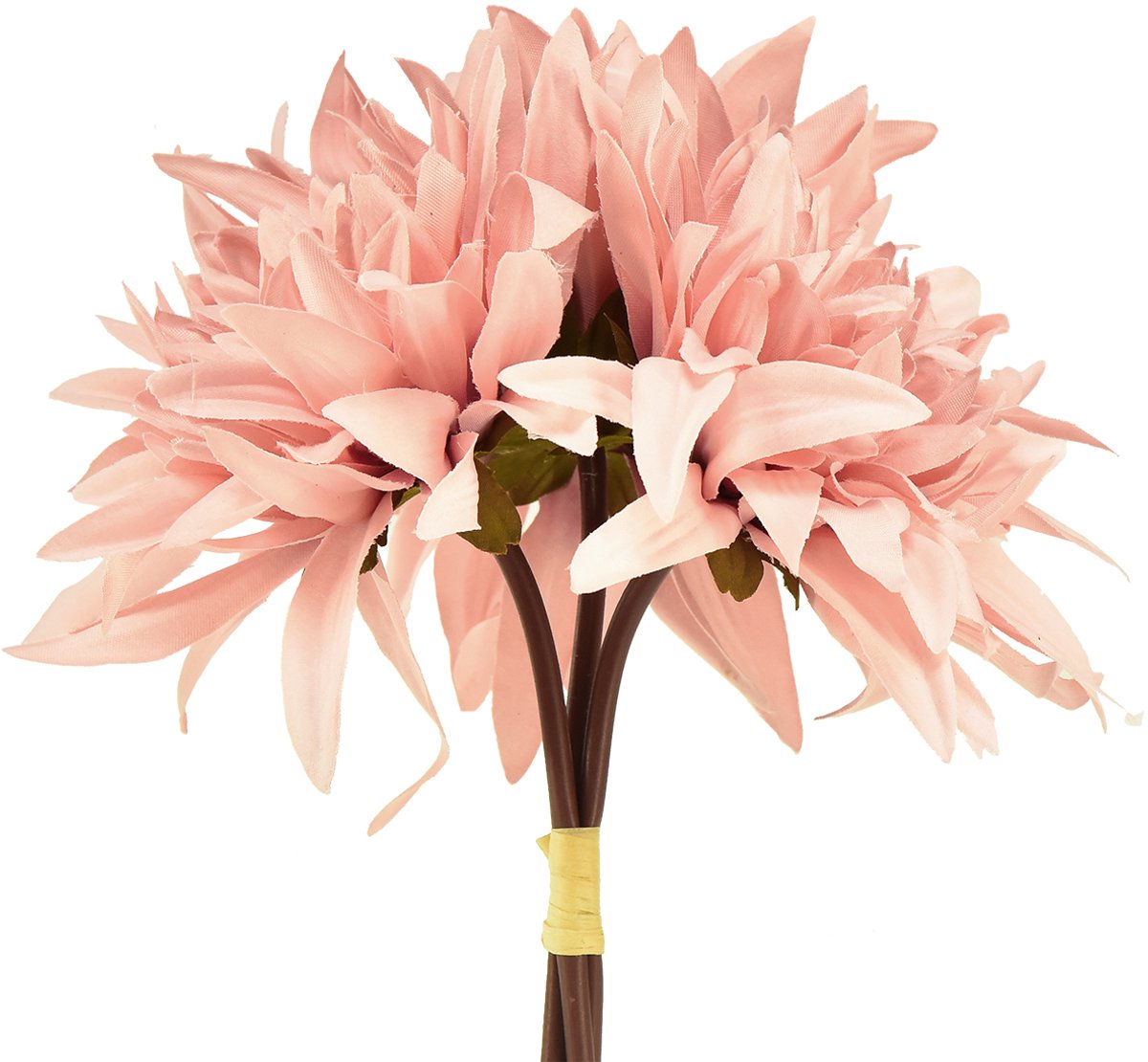 Viana Decoratieve bloemen dahlia kunst roze bloesem Ø15cm L28cm 3 st
