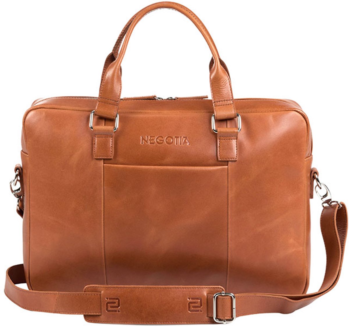 Negotia Sorel Laptoptas 15,6 inch Cognac – Leren Aktetas Heren – Werktas