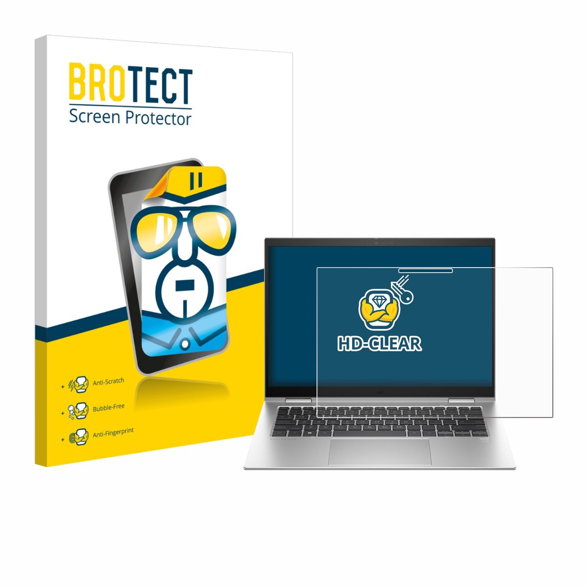 BROTECT - Screenprotector voor HP EliteBook x360 1040 G10 - Folie Beschermfolie transparant