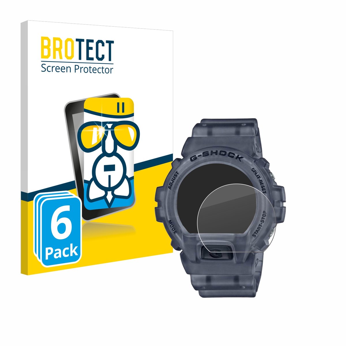 Screenprotector 6 Stuks voor Casio G-Shock DW-6900 Beschermglas transparant