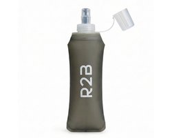 R2B Soft Flask 250 ML - Drinkfles Hardlopen - Opvouwbare Waterfles - Flexibele Drinkfles - Bidon/Drinkzak - Antraciet