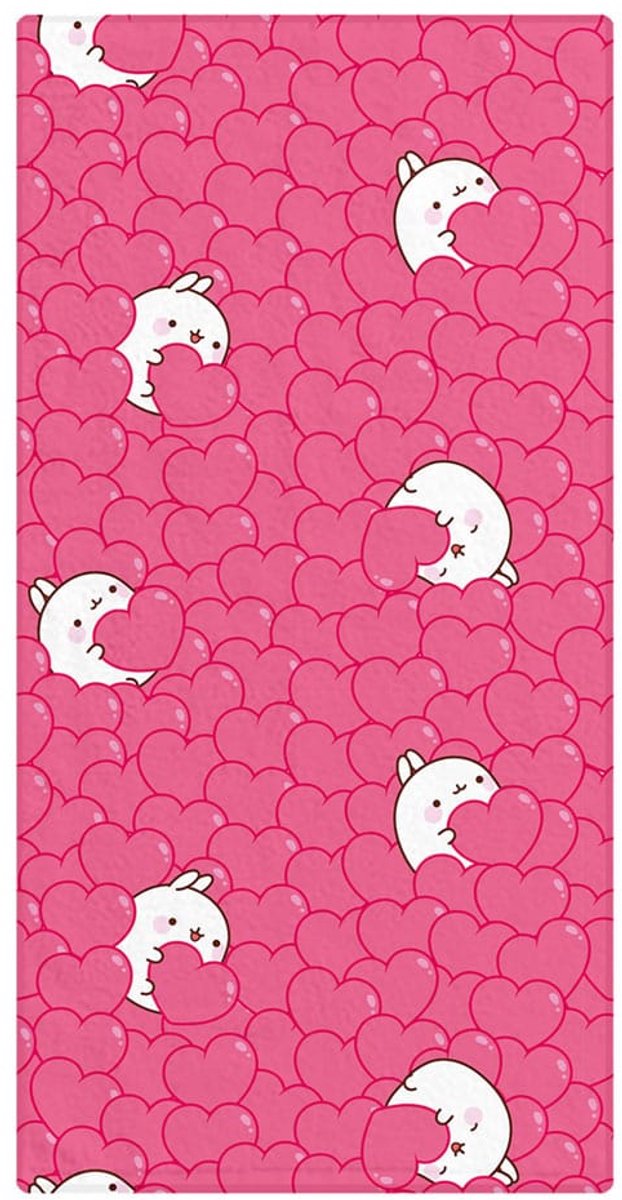Sakami Merchandise Molang Towel Hearts 35 x 75 cm Towels
