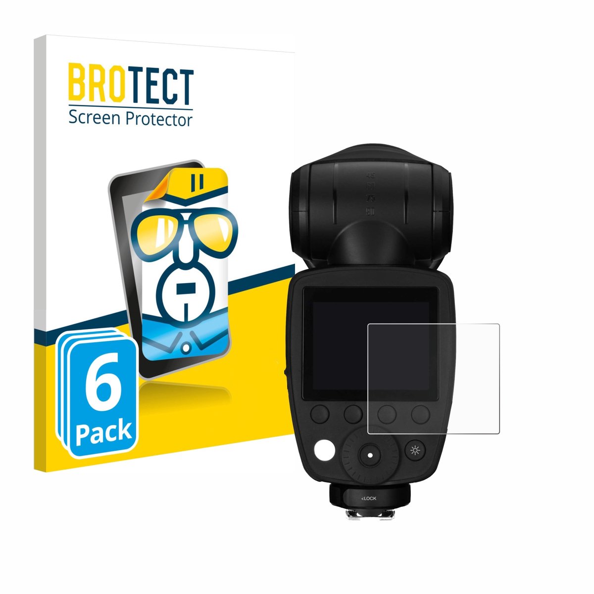 BROTECT - Screenprotector voor Profoto A10 - Folie Beschermfolie transparant 6 Stuks