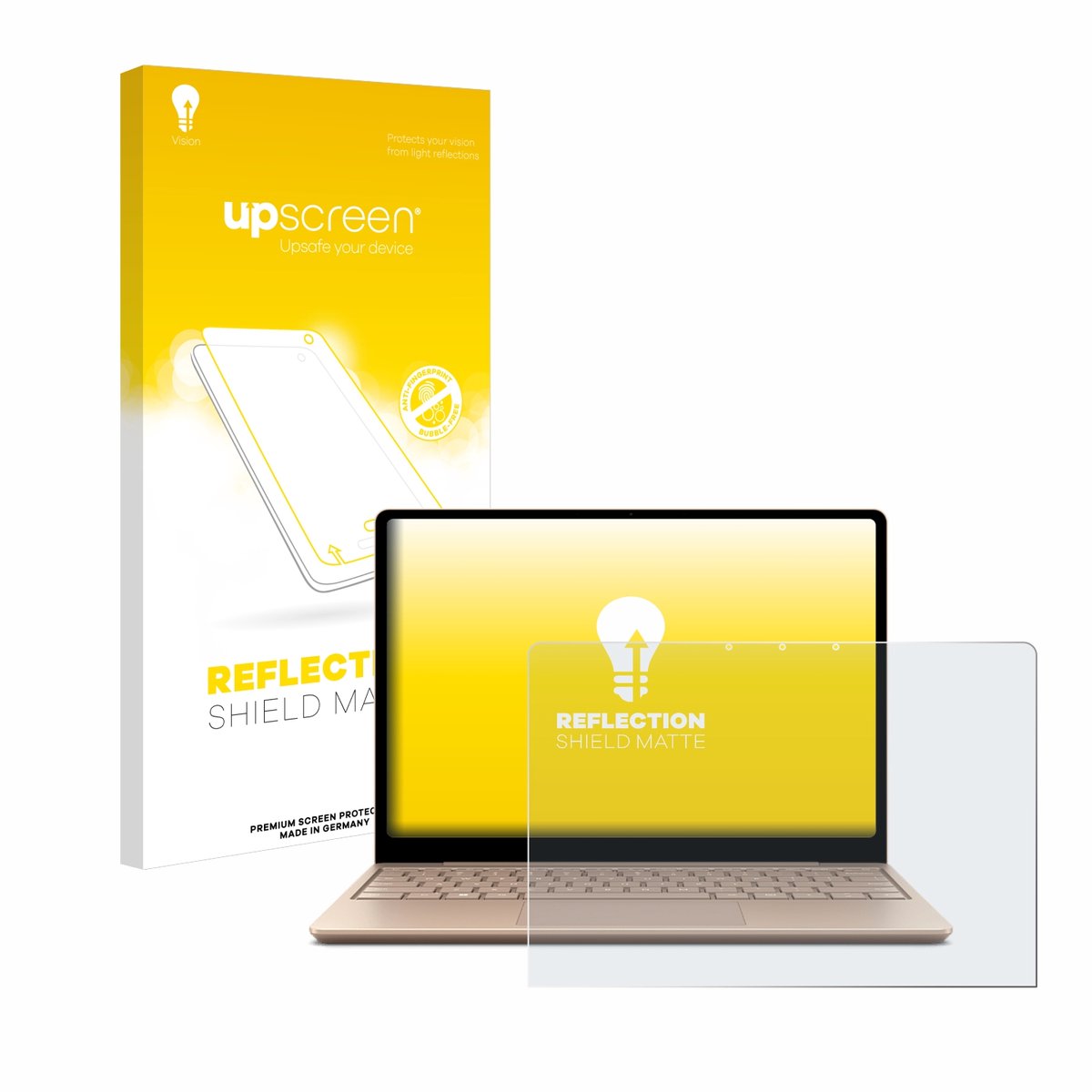 upscreen - Screenprotector voor Microsoft Surface Laptop Go 2 Business 12.4" - Folie Beschermfolie anti glare matte