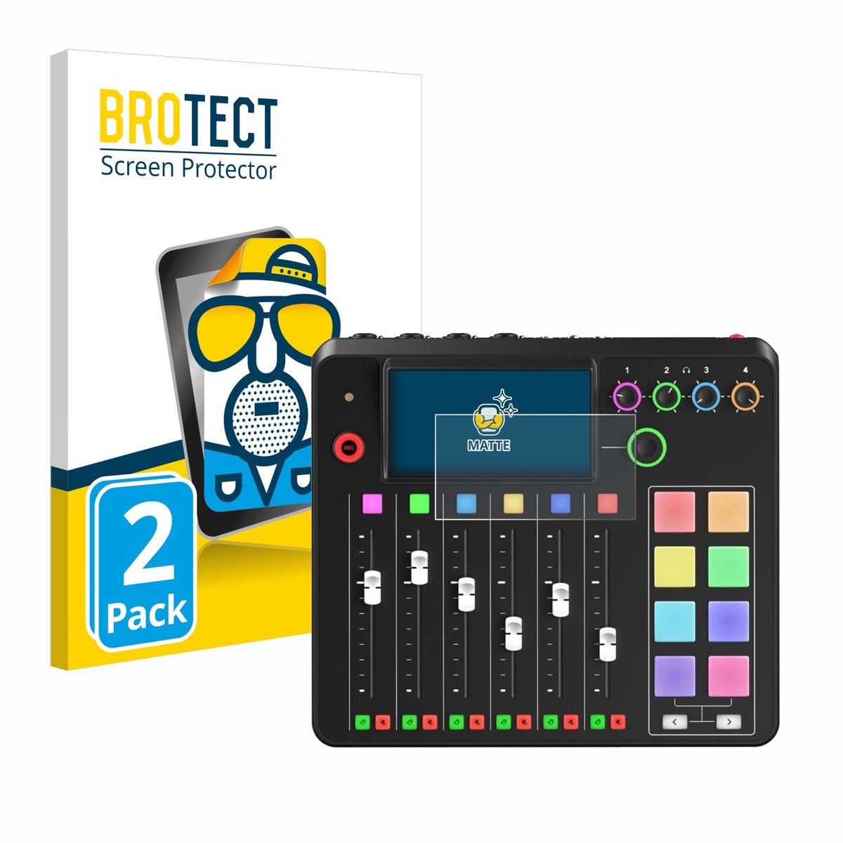 BROTECT - Screenprotector voor Rode Rodecaster Pro II - Folie Beschermfolie matte 2 Stuks