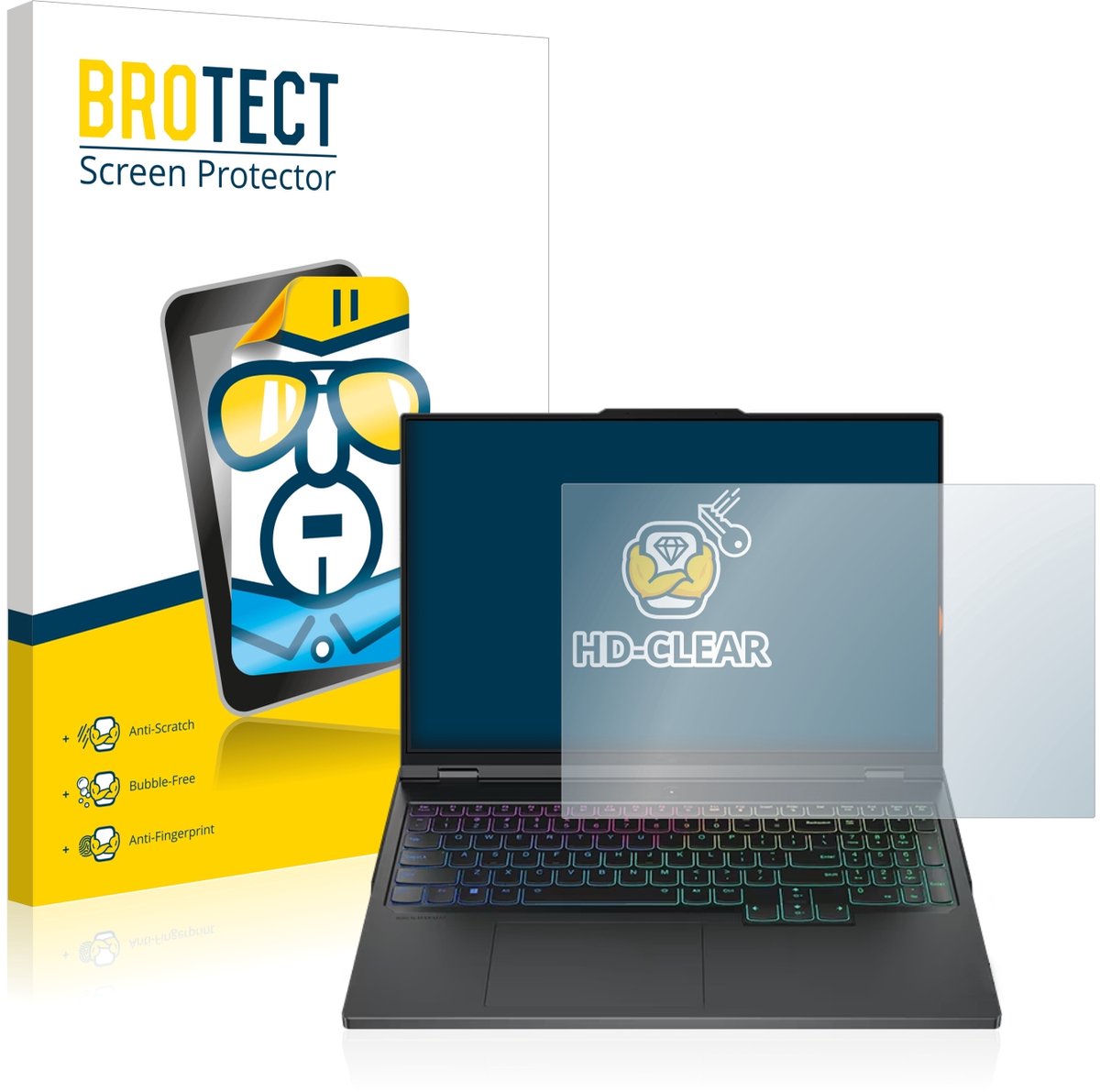 BROTECT - Screenprotector voor Lenovo Legion Pro 7 16" - Folie Beschermfolie transparant