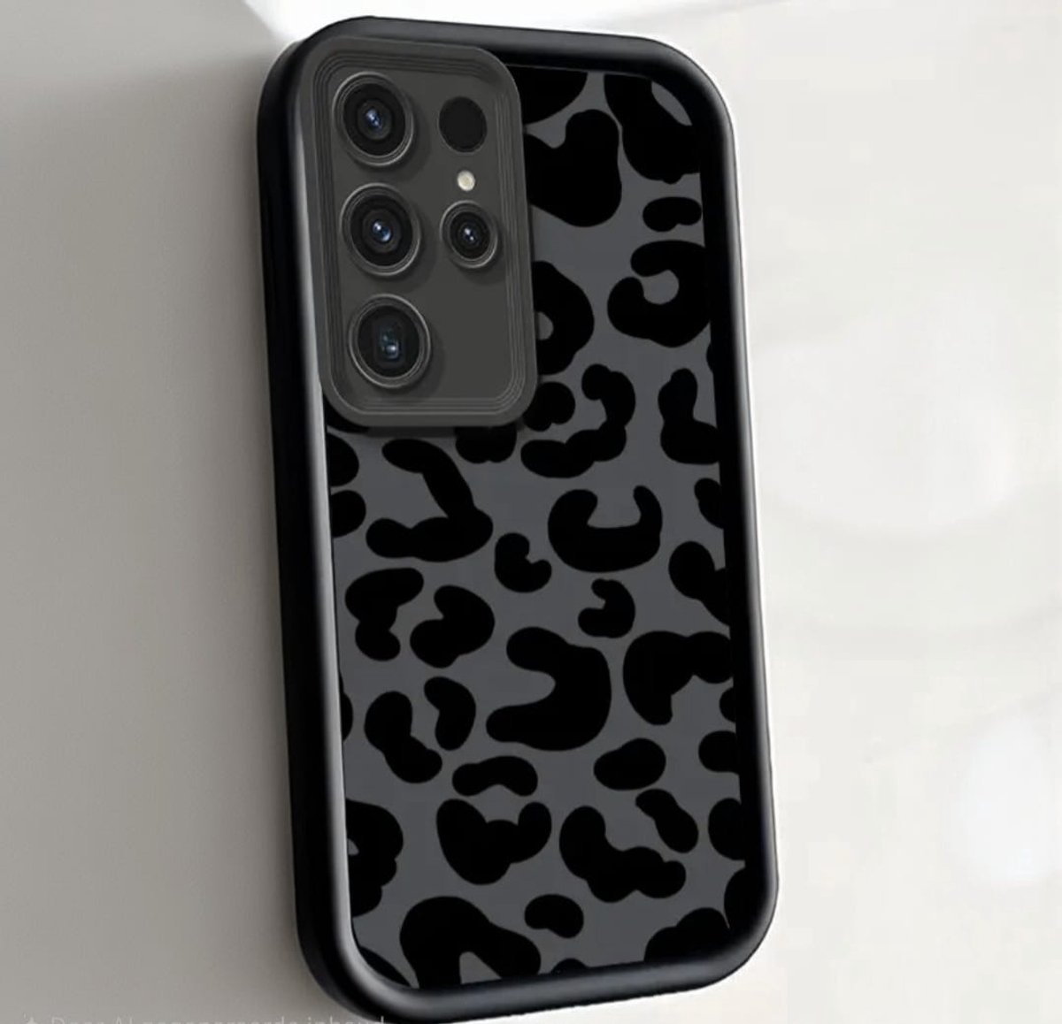 S25 Ultra Telefoonhoes - Leopard - Zwart - Siliconen Back Cover - Geschikt voor Samsung Galaxy S25 Ultra