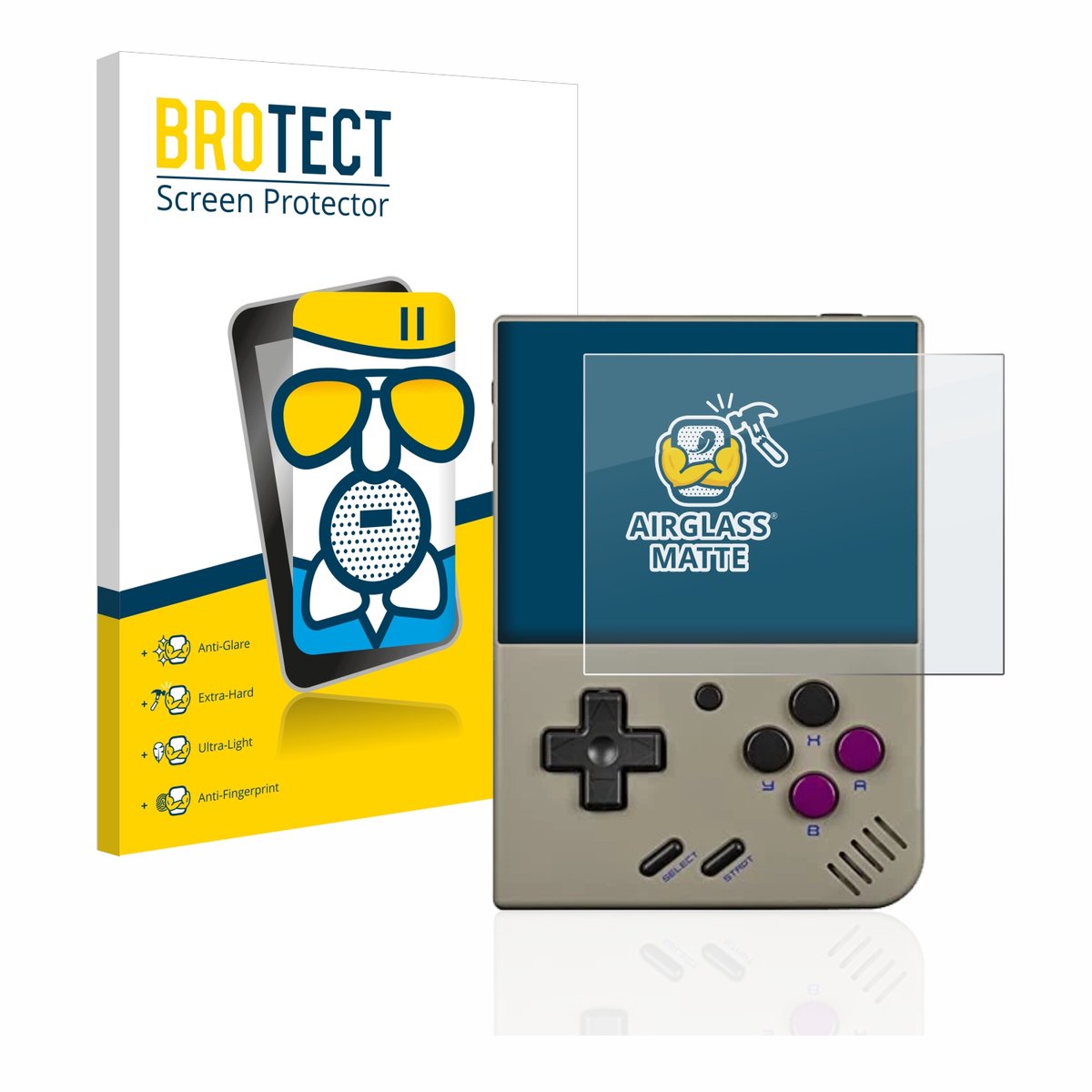 BROTECT - Screenprotector voor Miyoo Mini Plus - Folie Beschermfolie Beschermglas matte