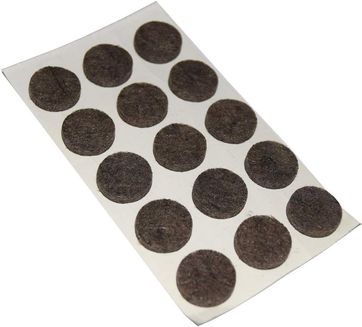 15 Ronde Viltglijders 16mm Bruin - Krasvrije Meubelbeschermers