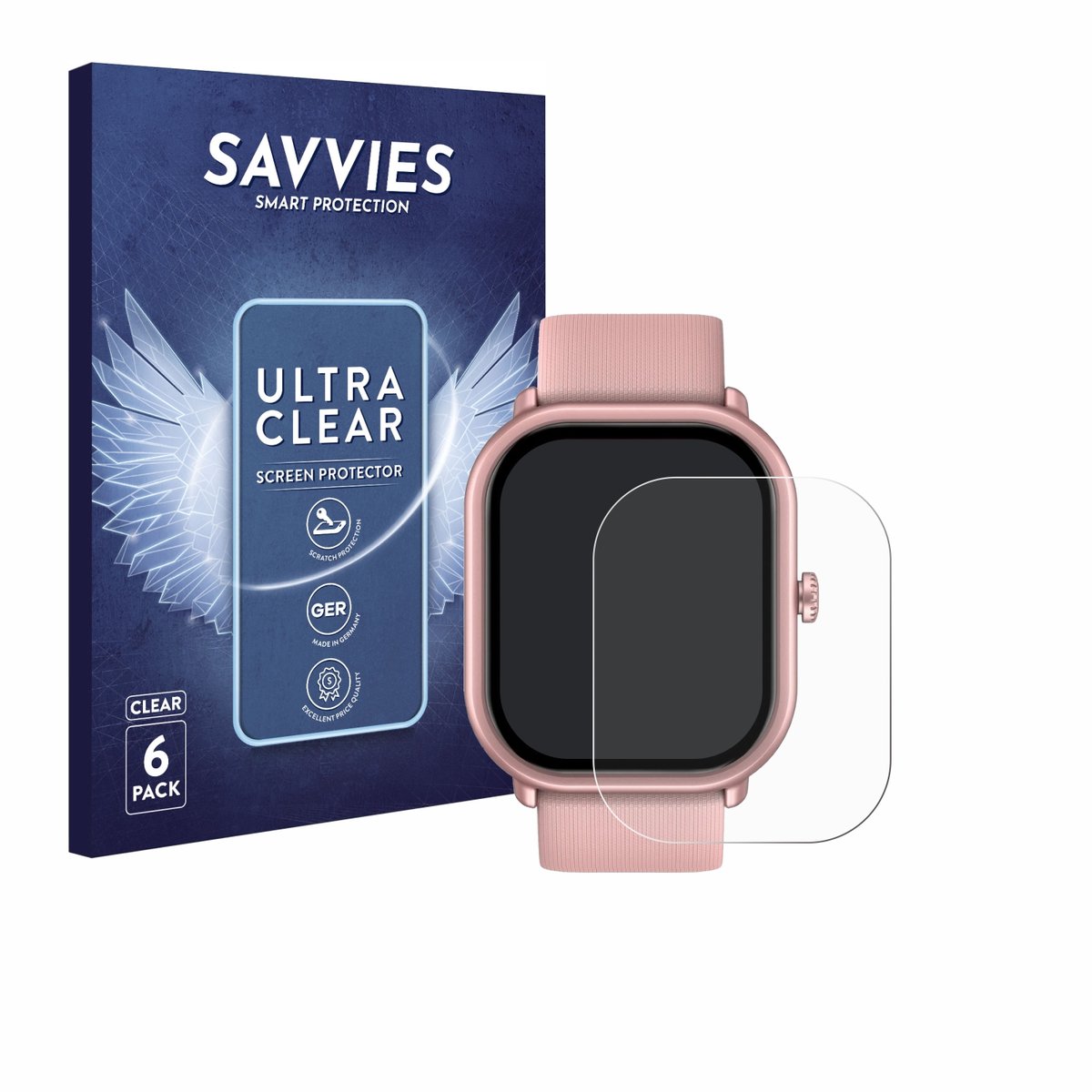 Savvies - Screenprotector voor Zeblaze GTS 3 Pro - Folie Beschermfolie transparant 6 Stuks