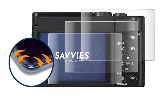Savvies - Film de protection d'écran pour Panasonic Lumix DC-TZ99 - Film de protection transparent à couverture complète (4 pièces)