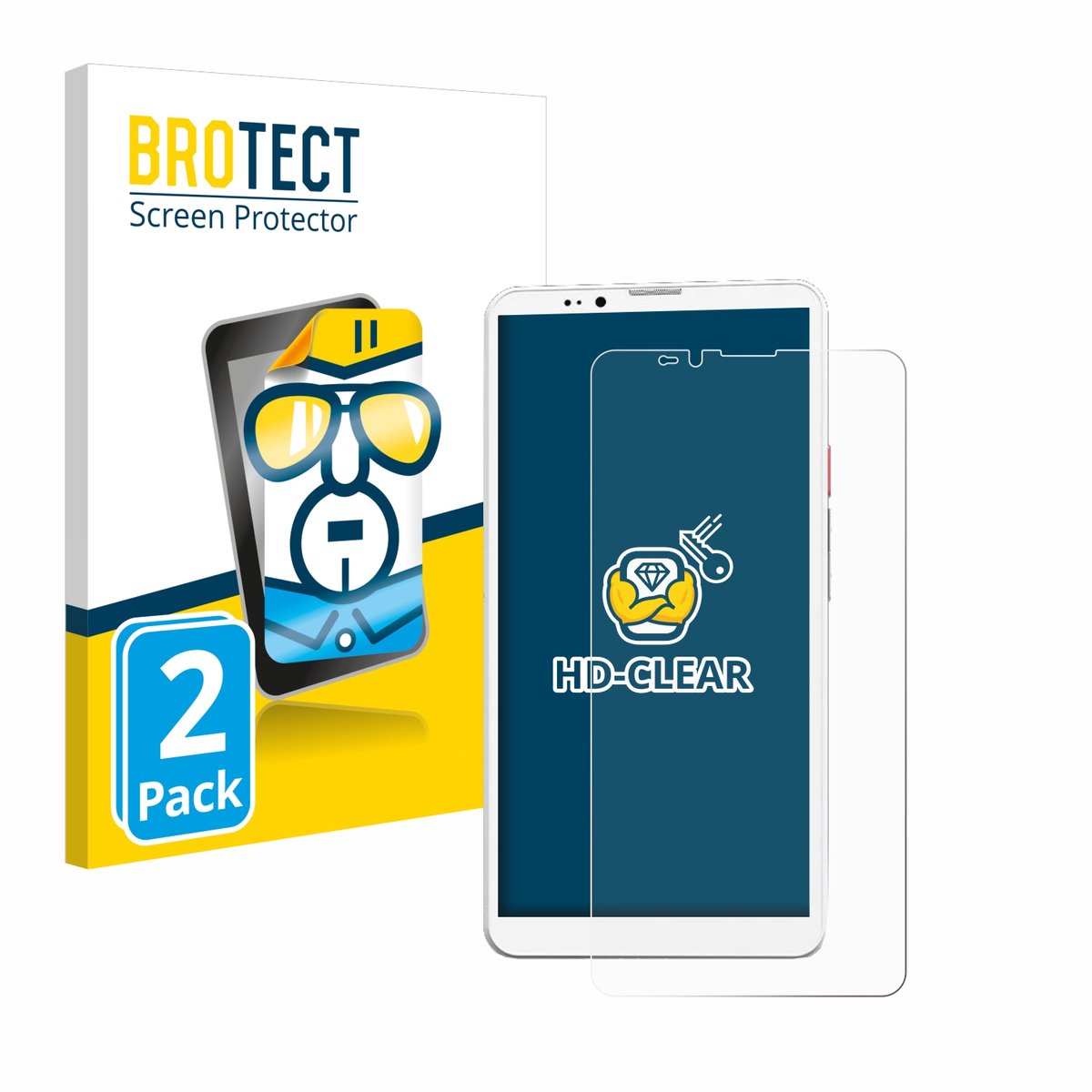 BROTECT - Screenprotector voor Bigme Hibreak Pro - Folie Beschermfolie transparant 2 Stuks