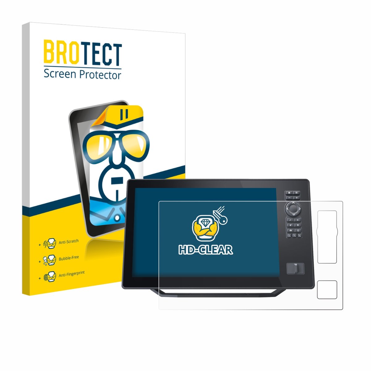BROTECT - Screenprotector voor Humminbird Xplore 12 - Folie Beschermfolie transparant