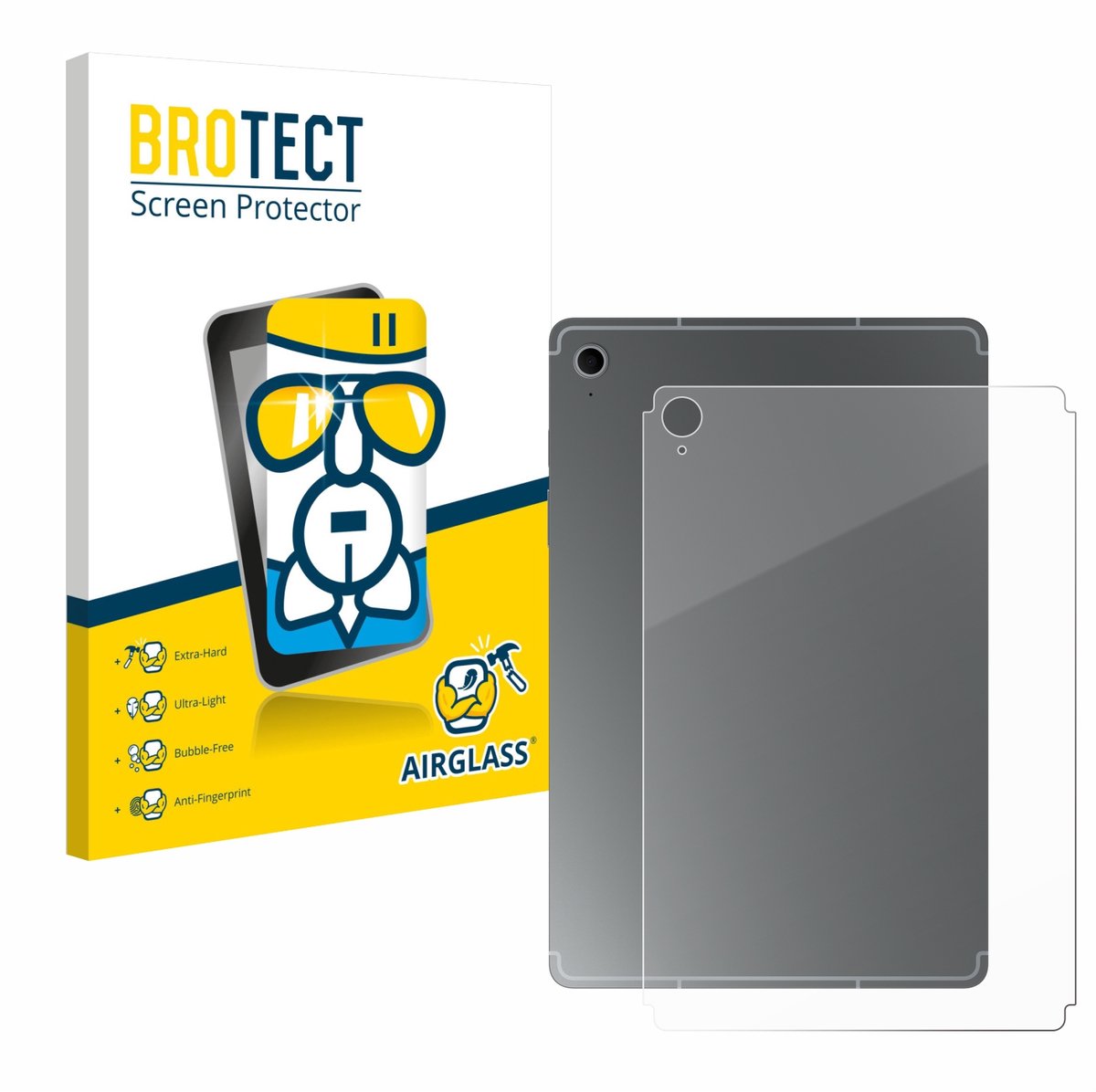 Screenprotector voor Samsung Galaxy Tab S10 FE (Achterkant) Beschermglas transparant