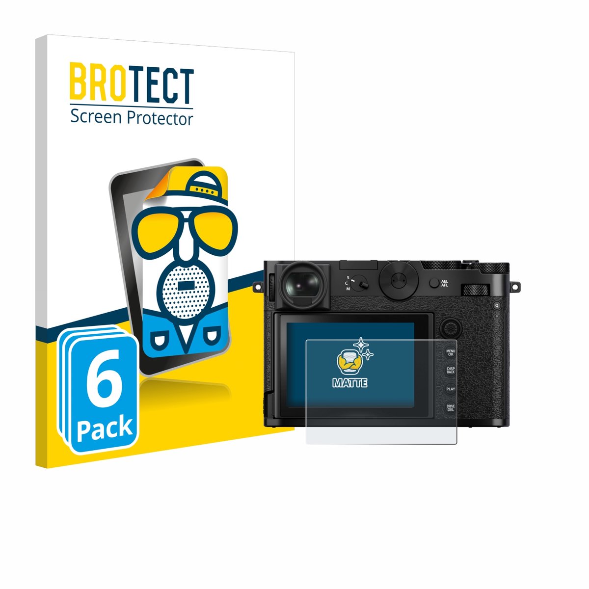 BROTECT - Screenprotector voor Fujifilm GFX 100RF - Folie Beschermfolie matte 6 Stuks