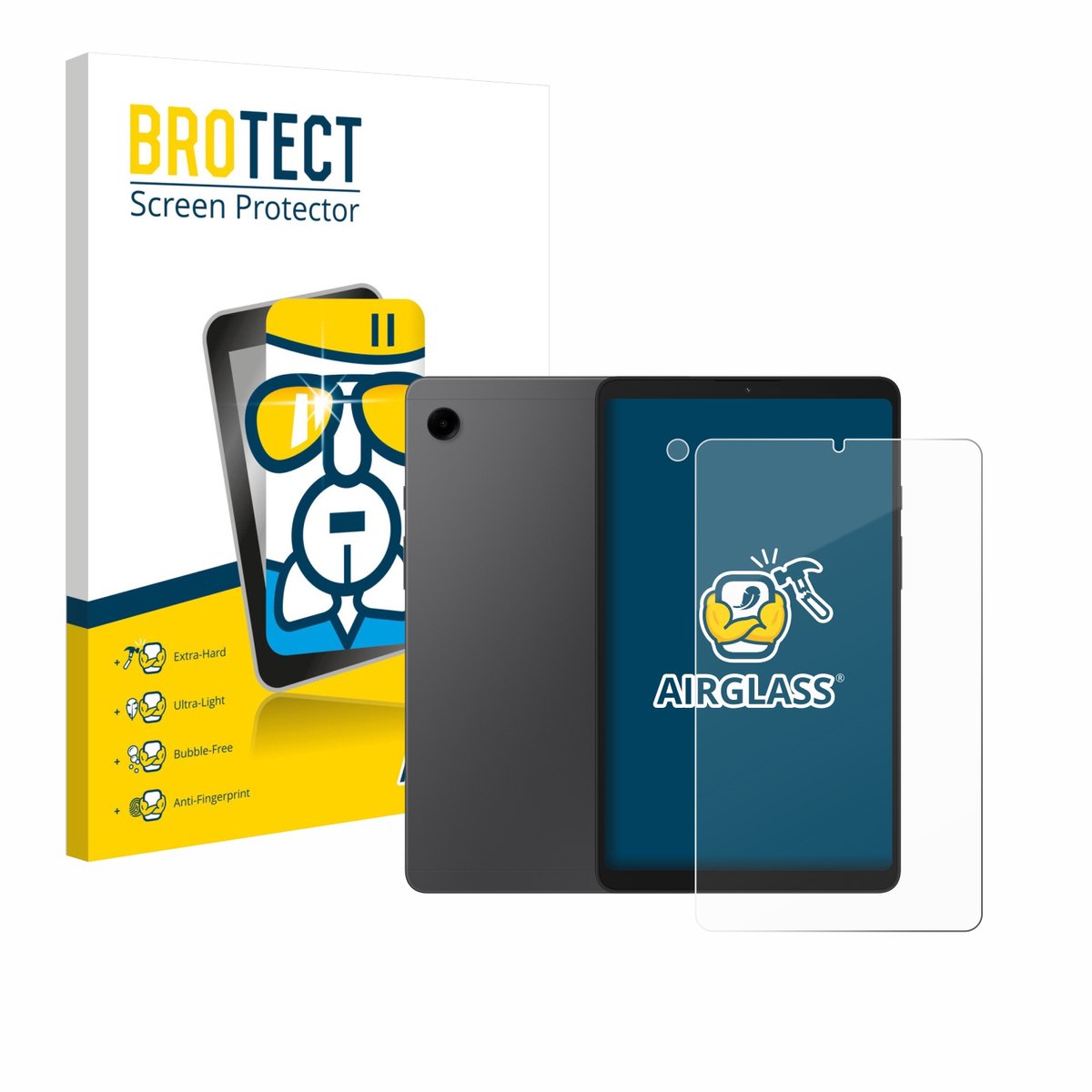 Screenprotector voor Samsung Galaxy Tab A9 (Voor+Camera) Beschermglas transparant