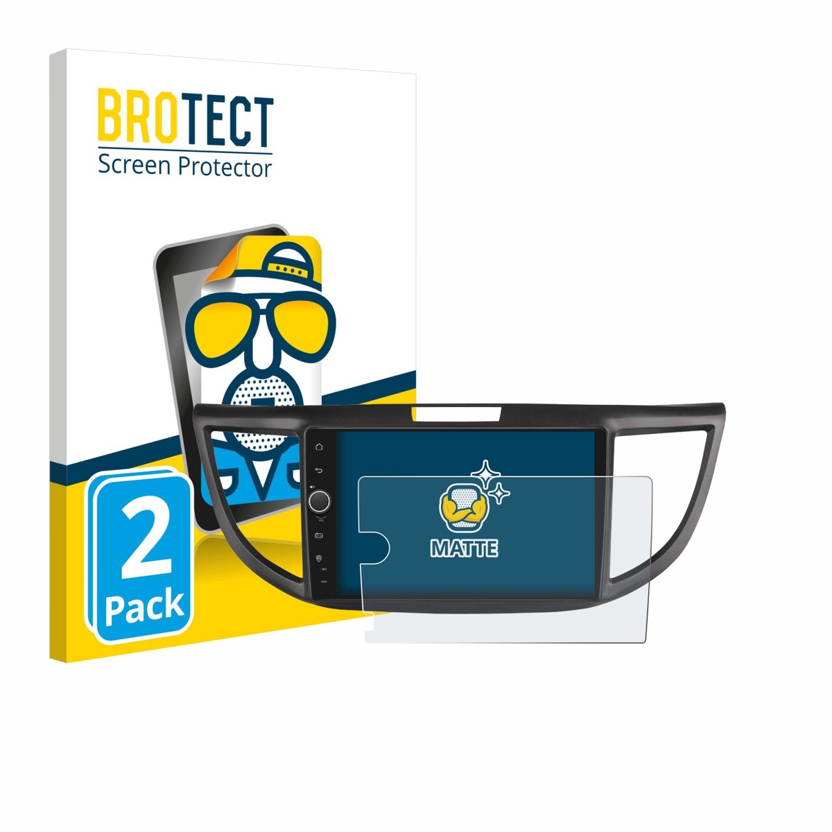 BROTECT - Screenprotector voor Joying Car Radio 9" - Folie Beschermfolie matte 2 Stuks