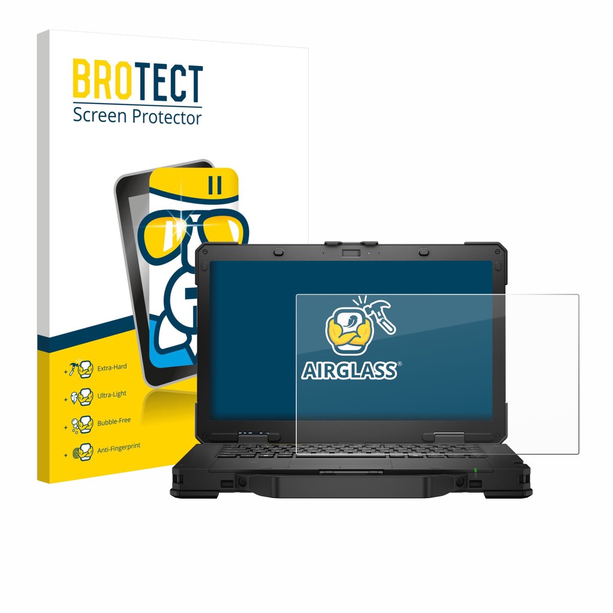 Screenprotector voor Dell Pro Rugged 14 Laptop Beschermglas transparant