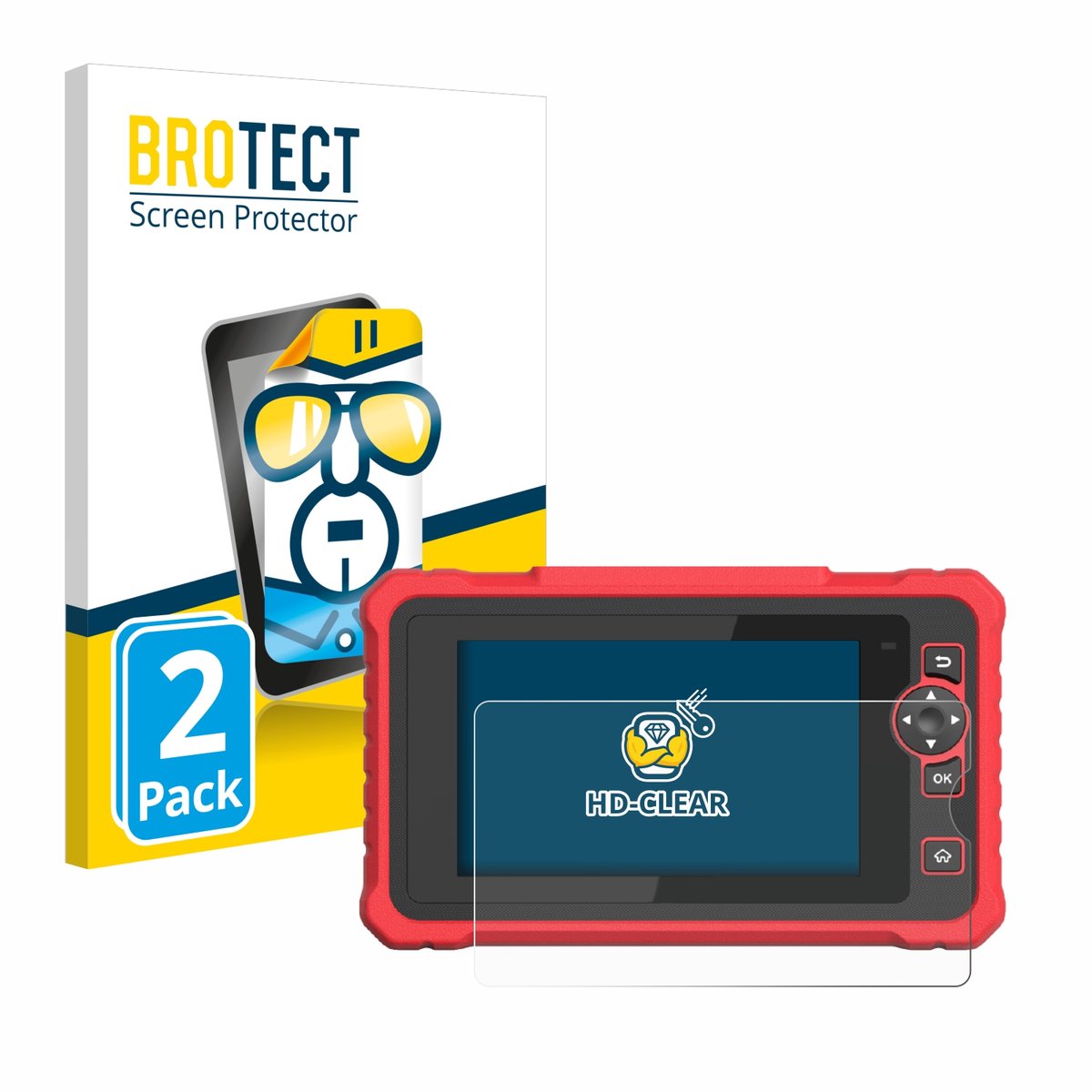 BROTECT - Screenprotector voor Launch CRP 359 - Folie Beschermfolie transparant 2 Stuks