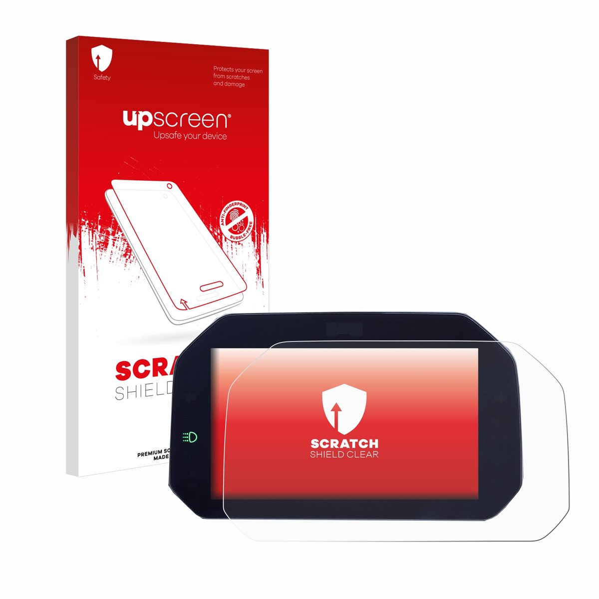 upscreen - Screenprotector voor BMW R 1300 GS TFT 6.5" - Folie Beschermfolie transparant