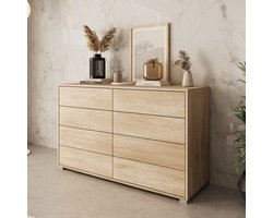 Meubella – Ladekast Gideon 2 – Eikenpatroon – 120 cm