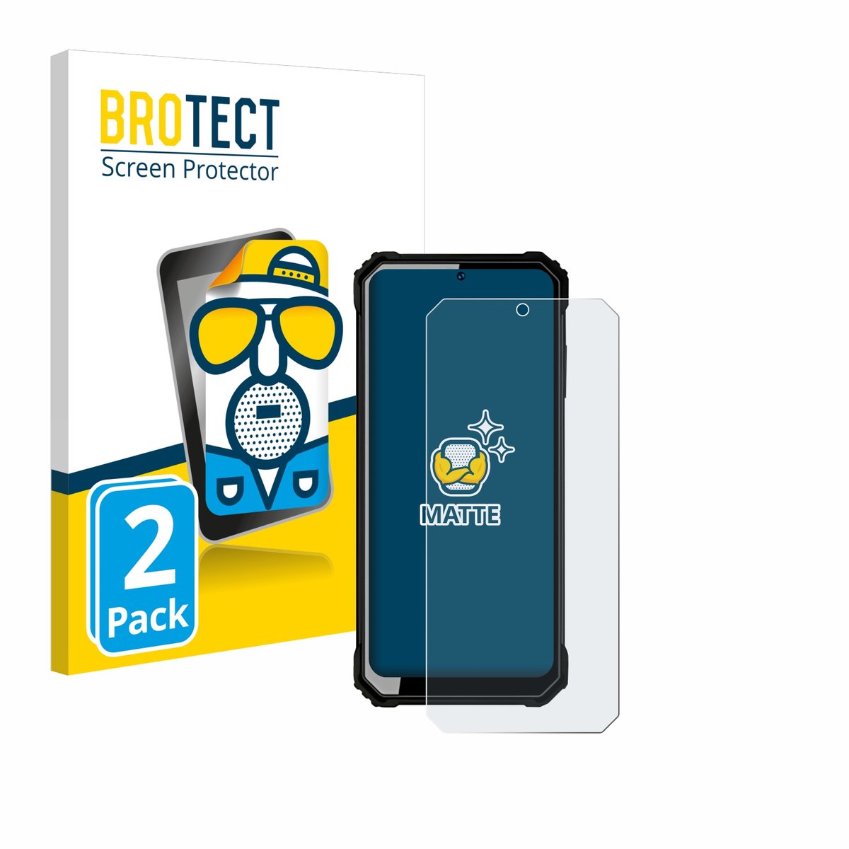 BROTECT - Screenprotector voor Oukitel WP23 - Folie Beschermfolie matte 2 Stuks