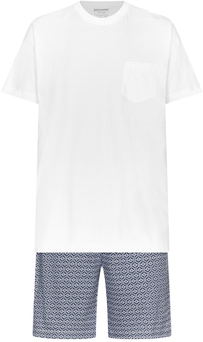 Witte katoenen heren shortama