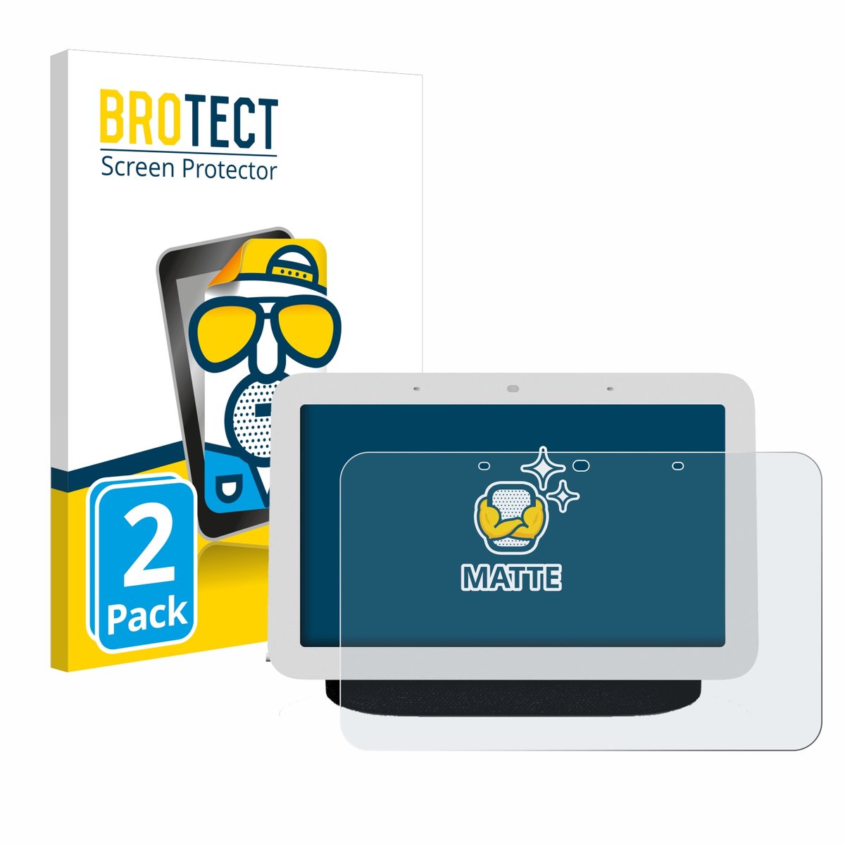BROTECT - Screenprotector voor Google Nest Hub 2 - Folie Beschermfolie matte 2 Stuks