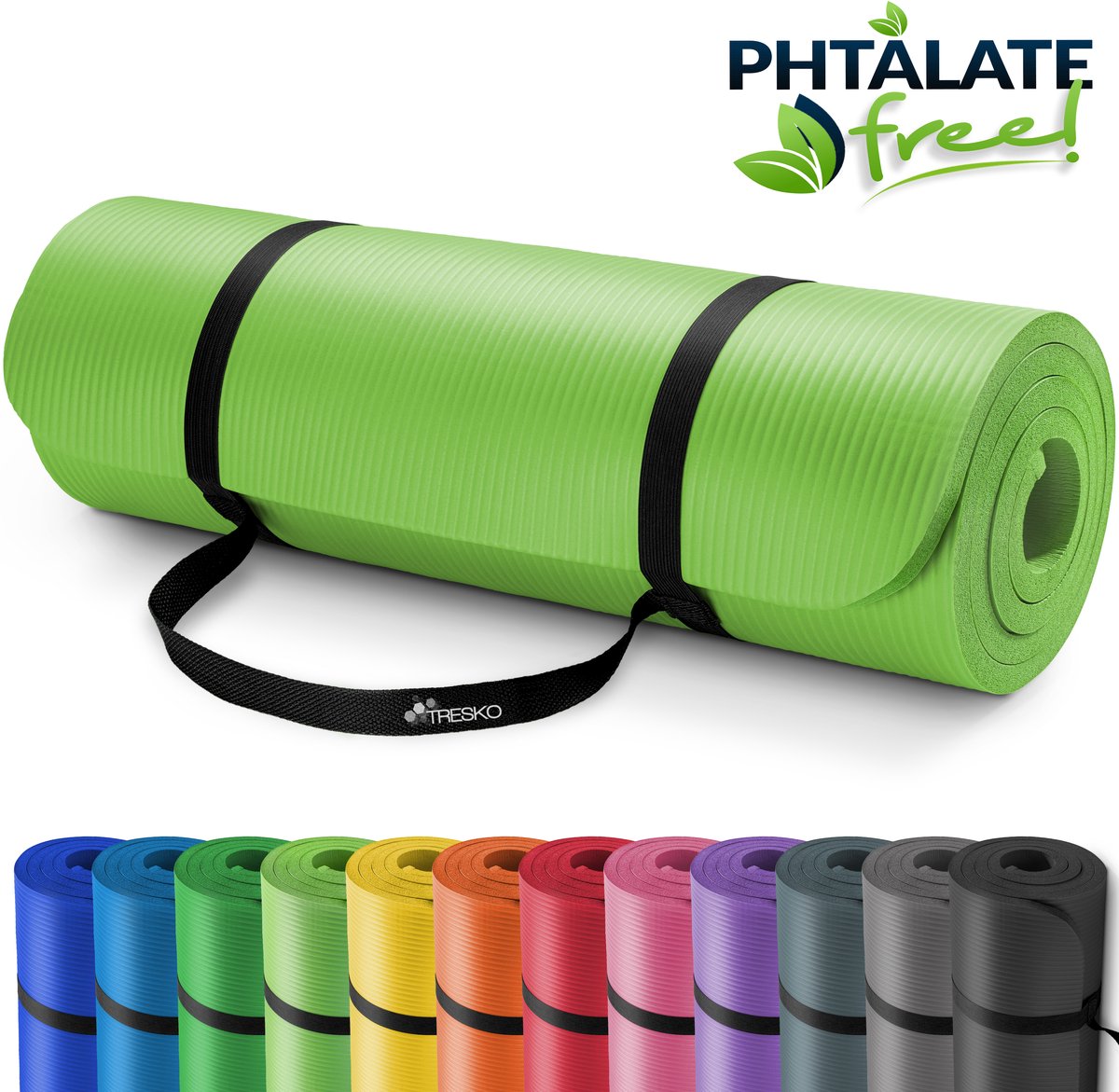 ForzaFit yoga mat met draagriem - Extra dik 10 mm - Roze