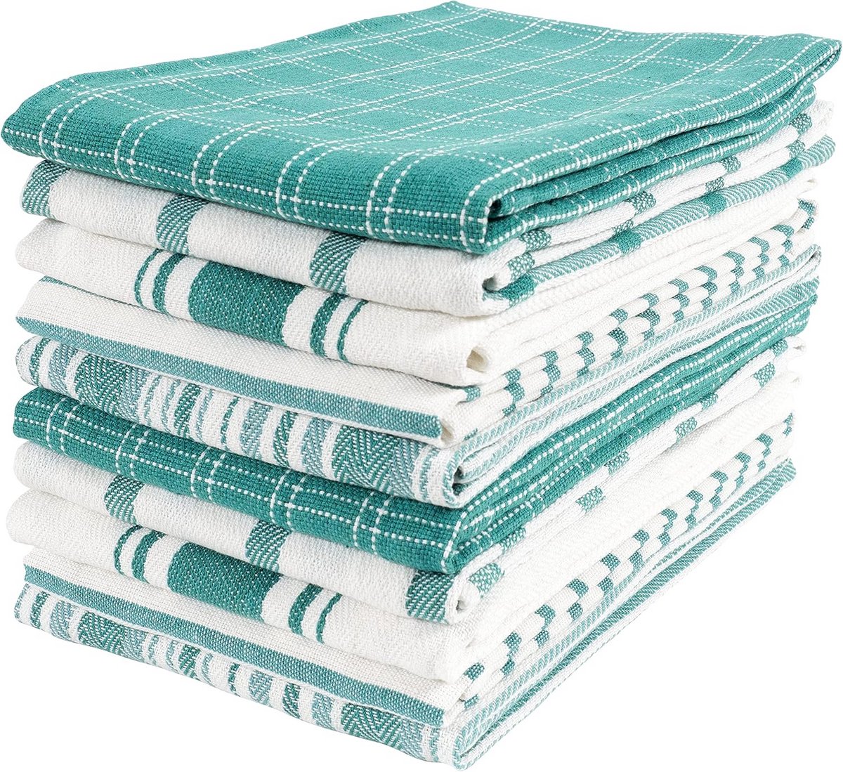 Set van 10 Theedoeken - 100% Katoen - Ultra Absorberend en Zacht